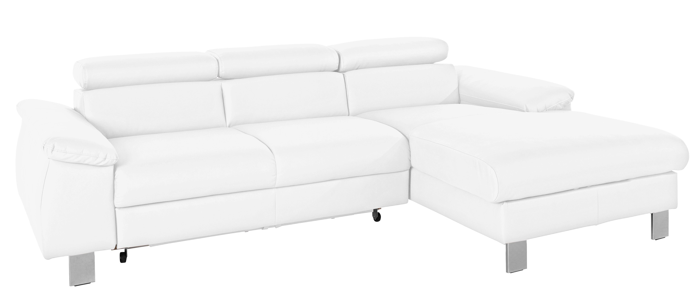 COTTA Ecksofa Komaris, Ecksofa, wahlweise mit RGB-LED-Beleuchtung und Bettfunktion/Bettkasten