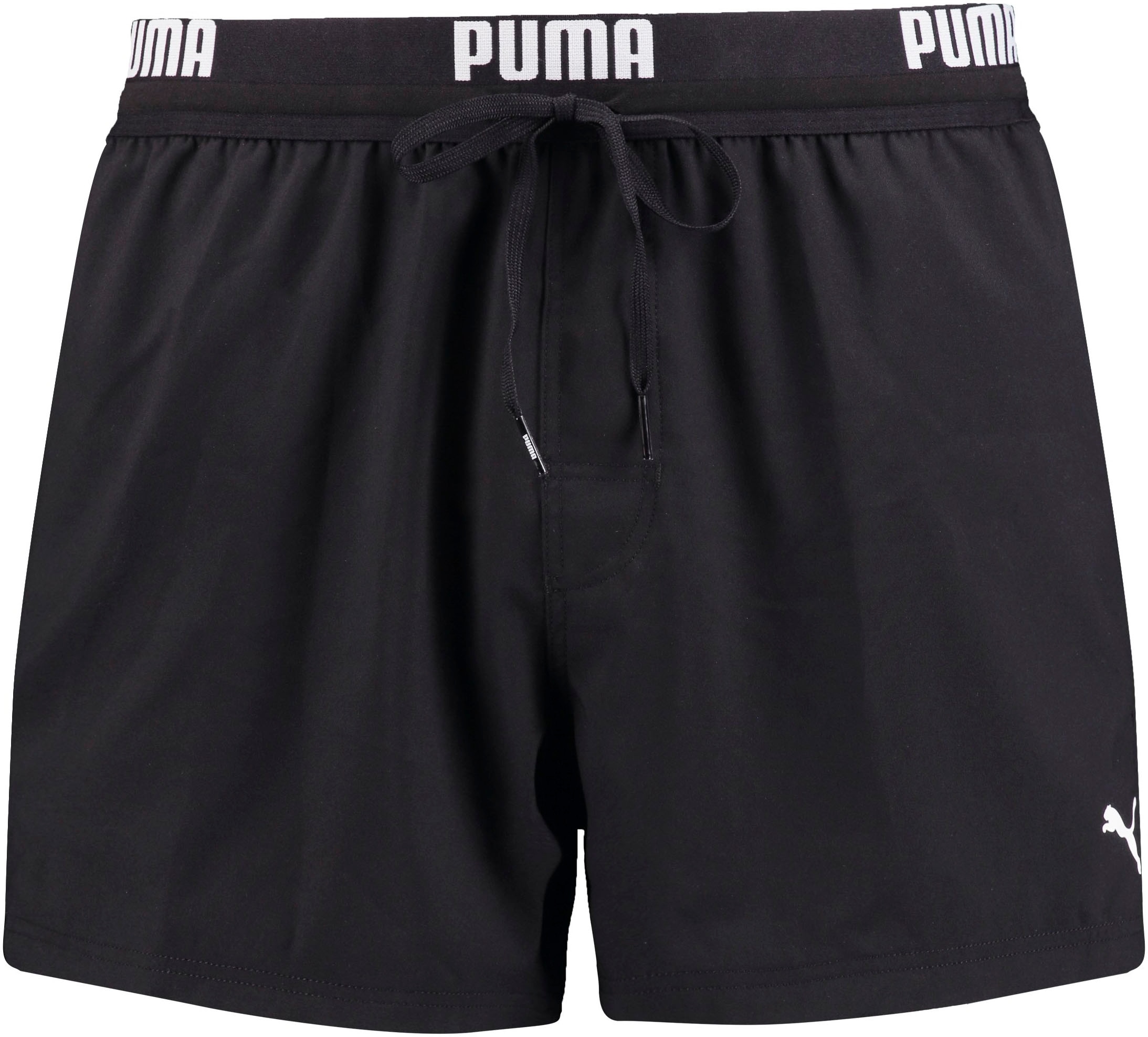 PUMA Badeshorts »PUMA SWIM MEN LOGO SHORT LENGTH SWIM SHORTS«, Seitentaschen, Gesäßtasche mit Reißverschluss, Kordelzug