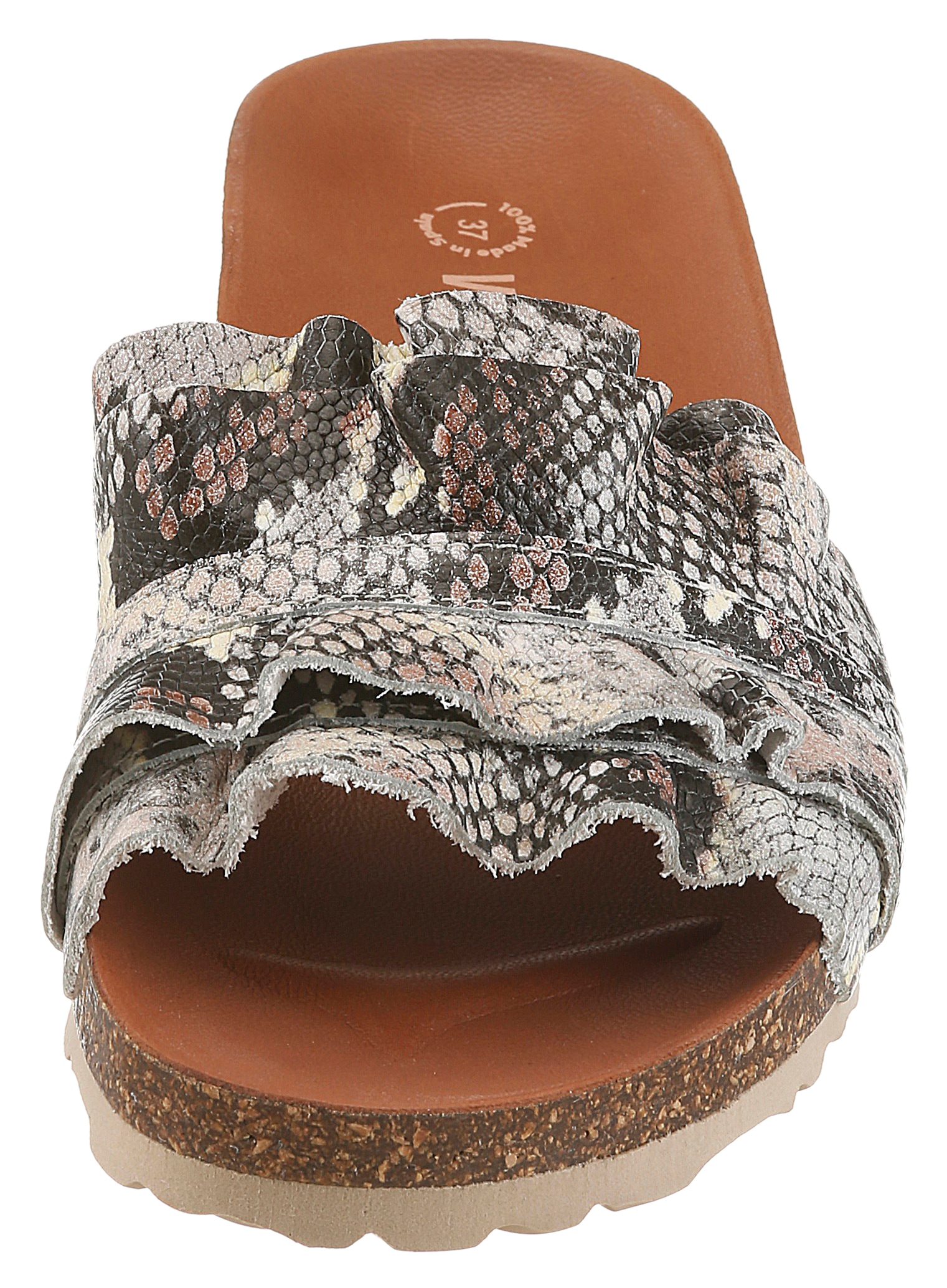 VERBENAS Pantolette »ROCIO«  Sommerschuh, Strandschuh, Urlaubsschuh in Reptil-Optik