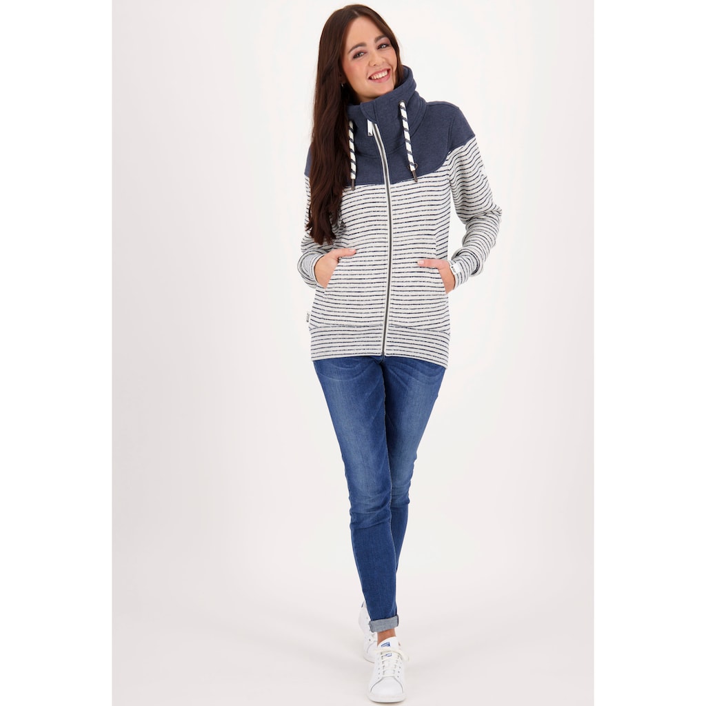 Alife & Kickin Sweatjacke »ValinaAK A«, sportive Jacke mit hohem extradicken Stehkragen& dicken Kordeln