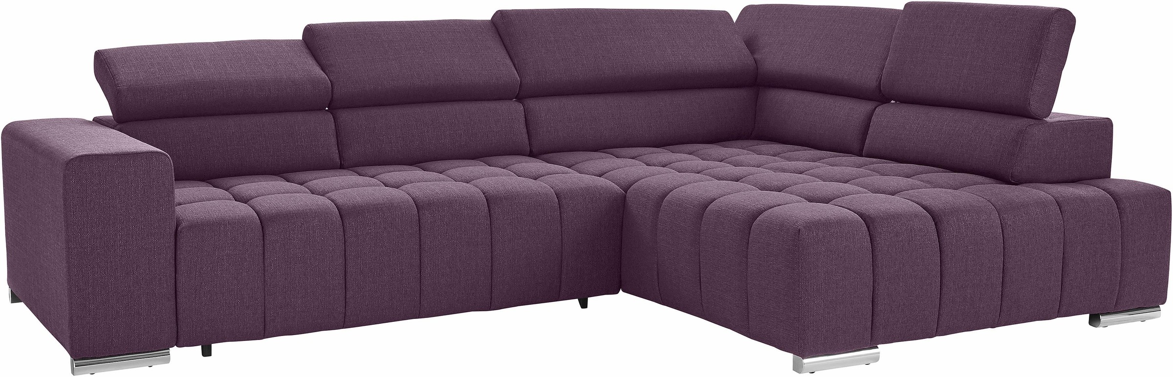 exxpo - sofa fashion Ecksofa Elias, L-Form, mit Kopf- bzw. Rückenverstellung, wahlweise mit Bettfunktion