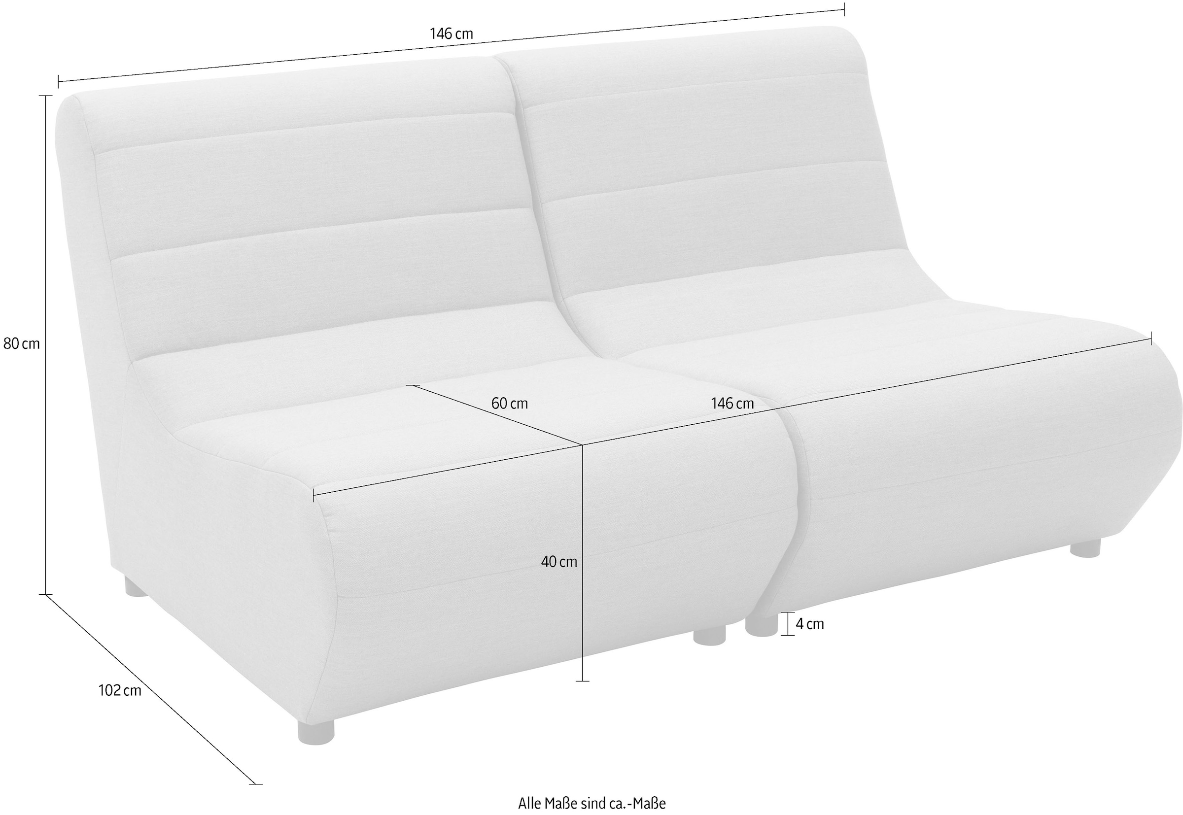 DOMO collection 2-Sitzer »Soleil, pflegeleichter und wetterfester Bezug«, Outdoor, besonderes Design und Formgebung, individuell erweiterbar