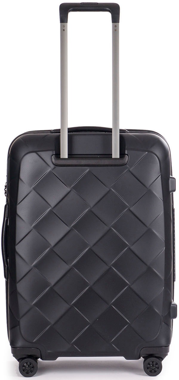 Stratic Hartschalen-Trolley »Leather&More M, matt black«, 4 Rollen, Reisekoffer Reisegepäck Aufgabegepäck TSA-Zahlenschloss