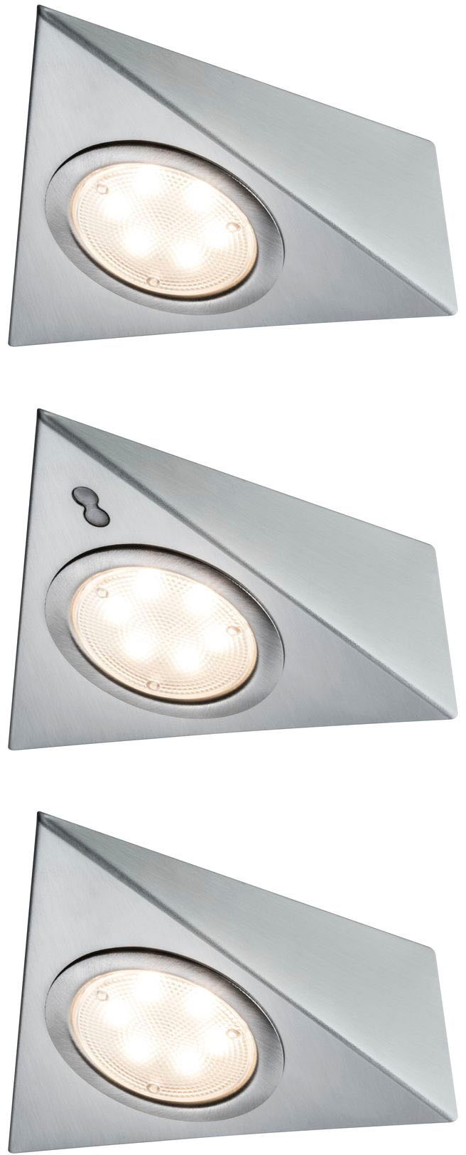 Paulmann Unterschrankleuchte »Möbel Aufbauleuchte LED mit Näherungssensor inkl. LED-Modul 3x2,8W«, 3 flammig, 3er-Set inkl. LED-Modul 3x2,8W