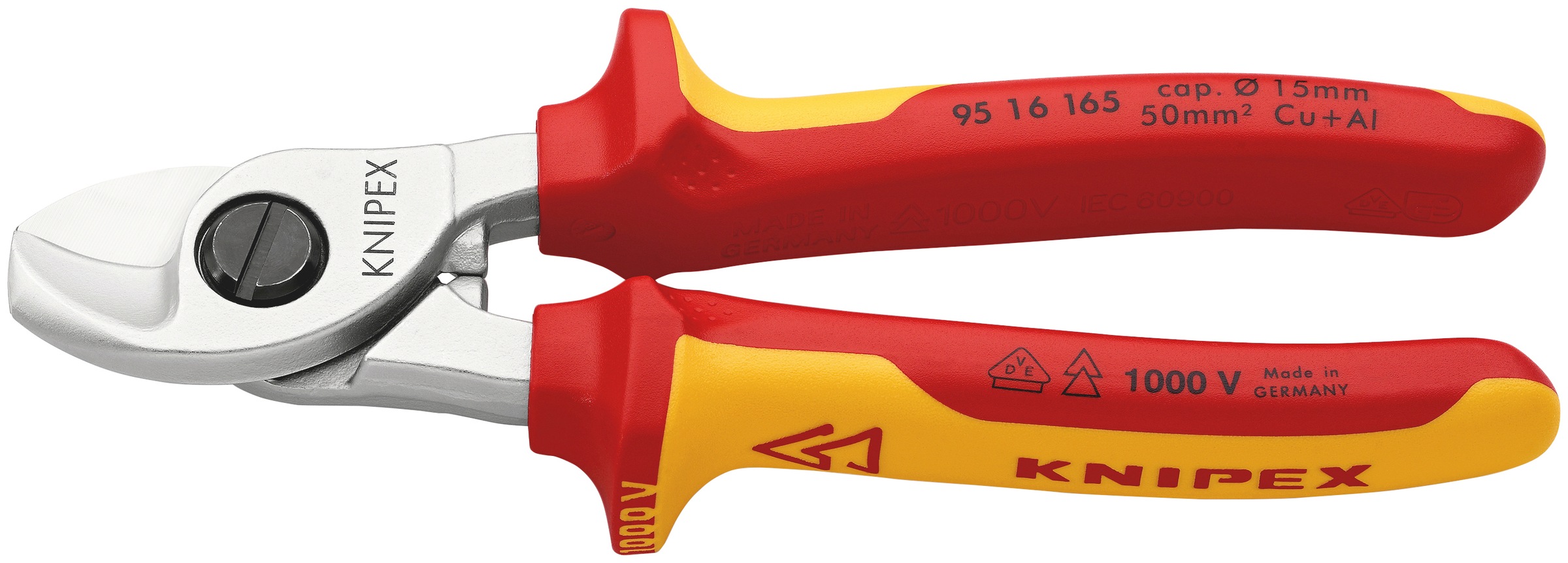 Knipex Elektrikerschere, isoliert mit Mehrkomponenten-Hüllen, VDE-geprüft