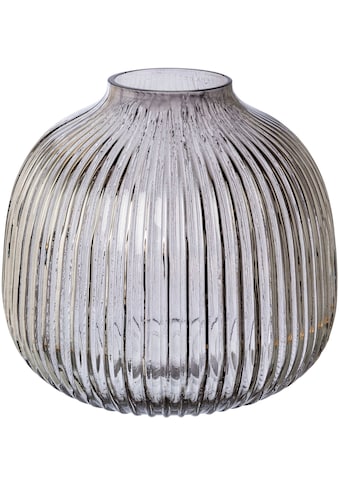 Kugelvase »MONTE«, (1 St.), Vase aus Glas, mit Schliffstruktur, Höhe ca. 18 cm