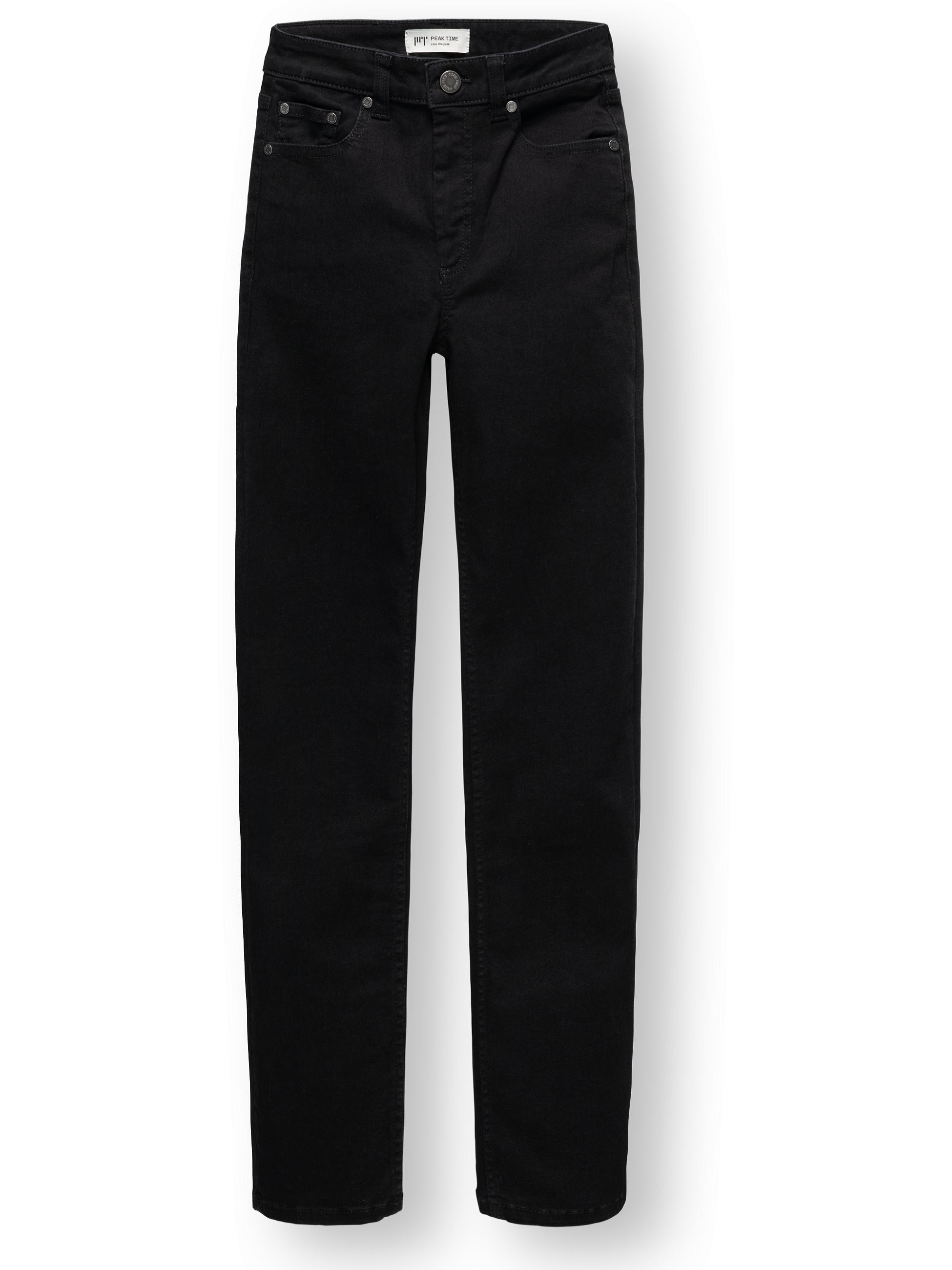 PEAK TIME Straight-Jeans »Straight-Jeans Galaxa« Gerade Damen Jeans mit Logoprägung