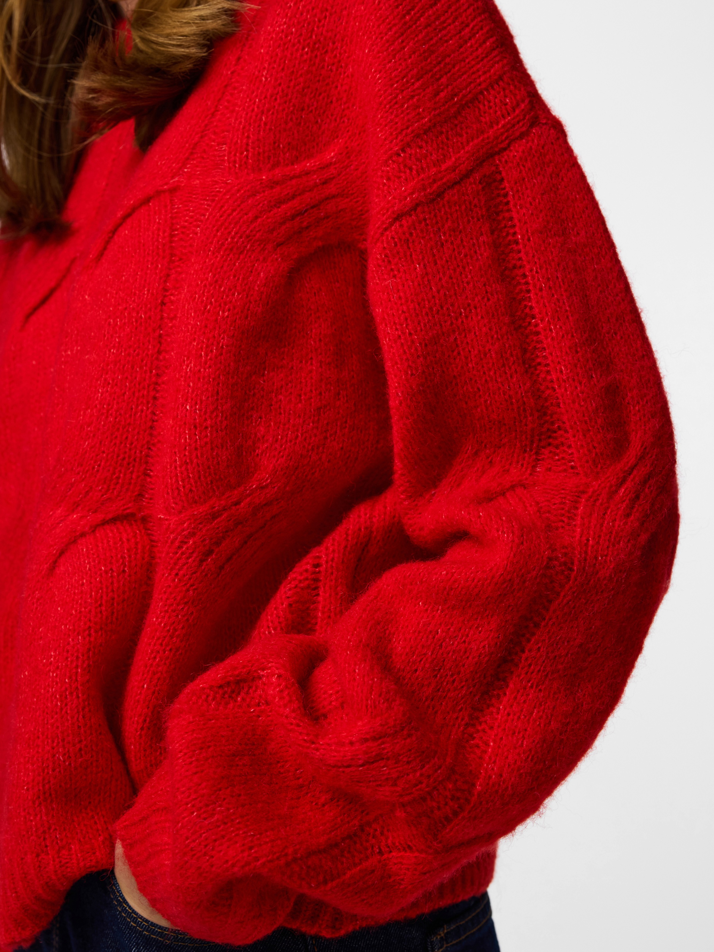 pieces Strickpullover »PCJENNA LS O-NECK CABLE KNIT NOOS BC«