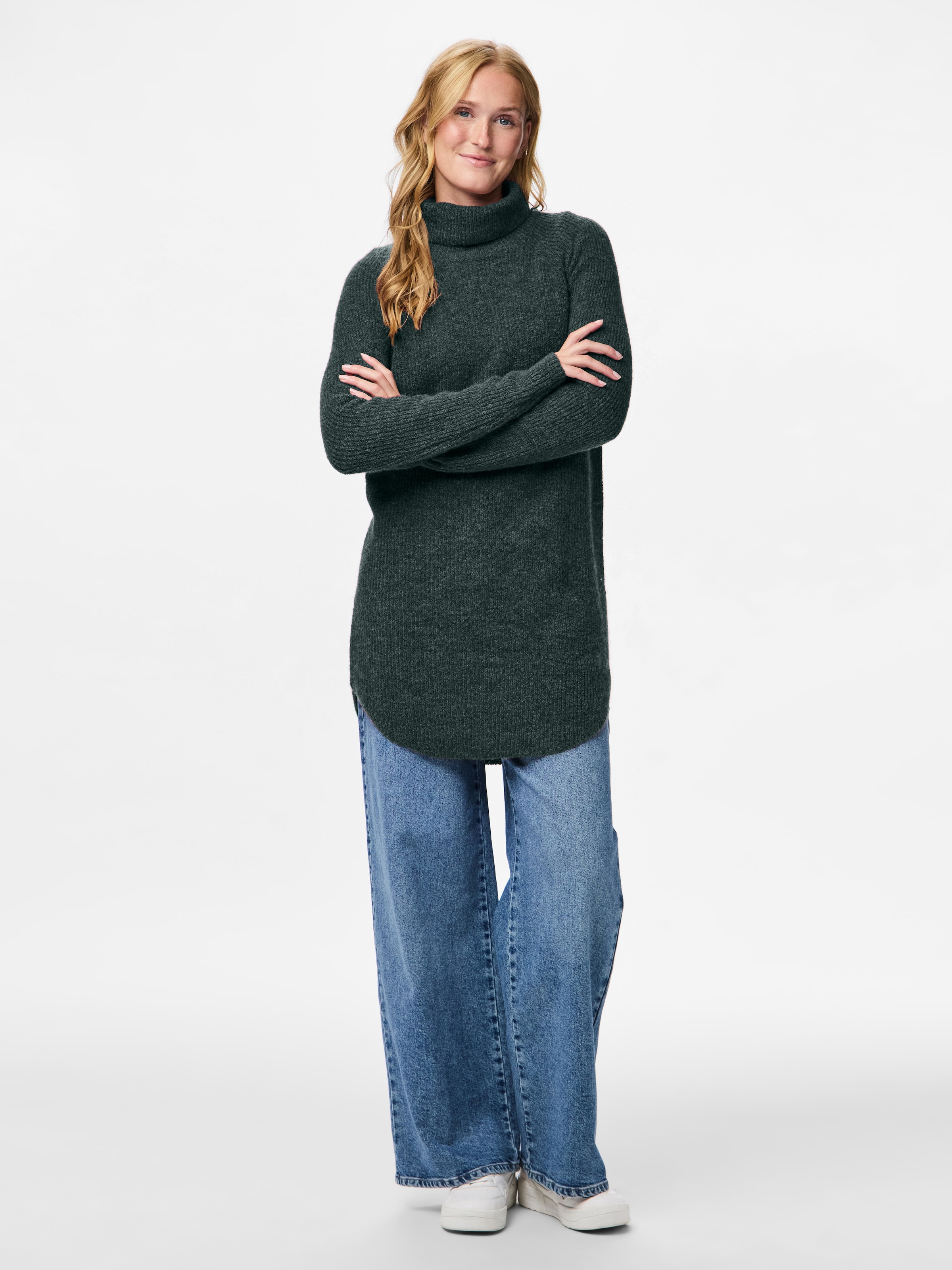 pieces Rollkragenpullover »PCELLEN LS LONG KNIT NOOS BC«