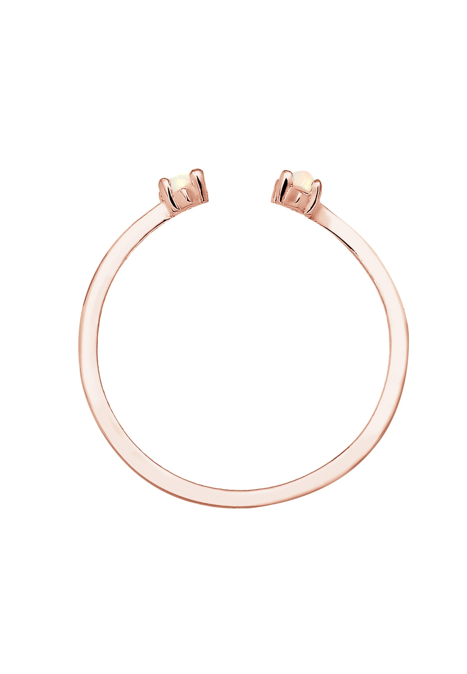Elli Silberring »Ring mit Opal Oval Offen Verstellbar 925 Silber«