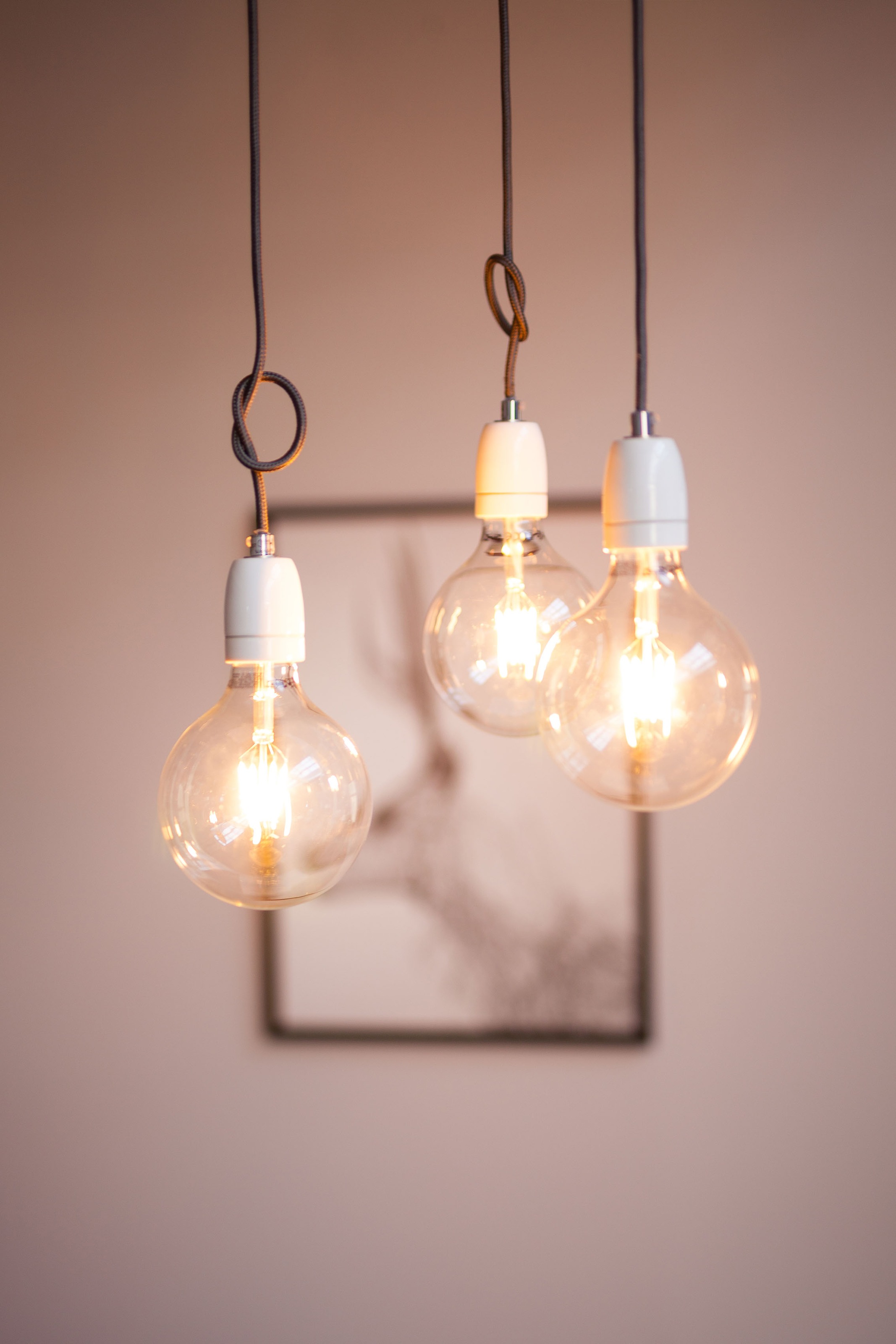BRITOP LIGHTING Hängeleuchte »Porcia«, 3 flammig, Leuchtmittel E27 | ohne Leuchtmittel-Leuchtmittel wechselbar, Dekorative Leuchte aus Ceramik, pass. LM E27 / exkl., Made in Europe