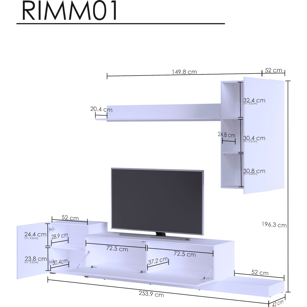 INOSIGN Wohnwand »Rimini«, (Set, 4 St.)