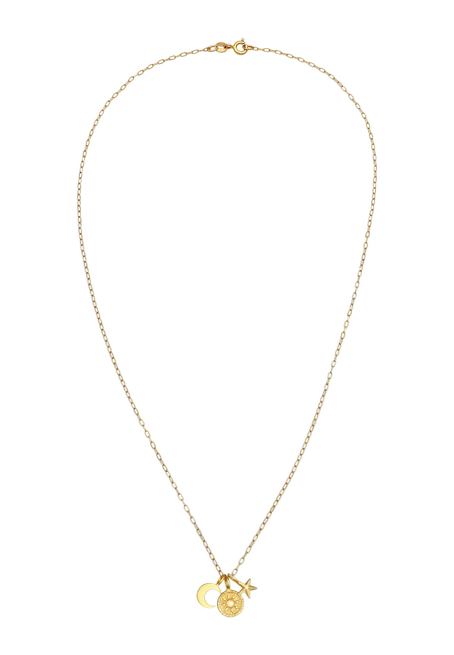 Elli Kette mit Anhänger »Halskette Sonne Mond Stern Symbol 925 Silber«
