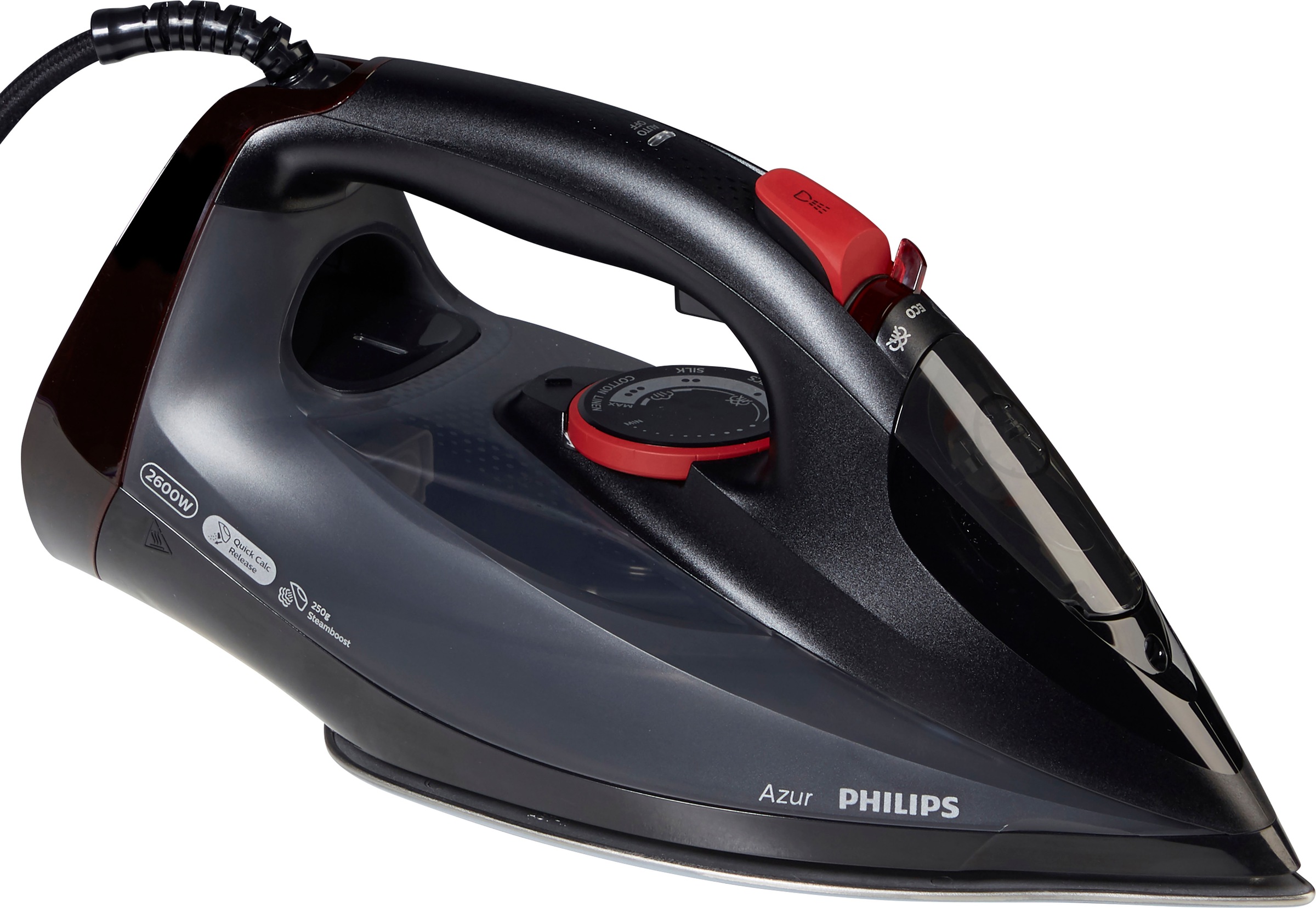 Philips Dampfbügeleisen »GC4567/80 Azur«, 2600 W, (250g Dampfstoß, SteamGlide Advanced Bügelsohle, integrierte Kalkkassette) schwarz