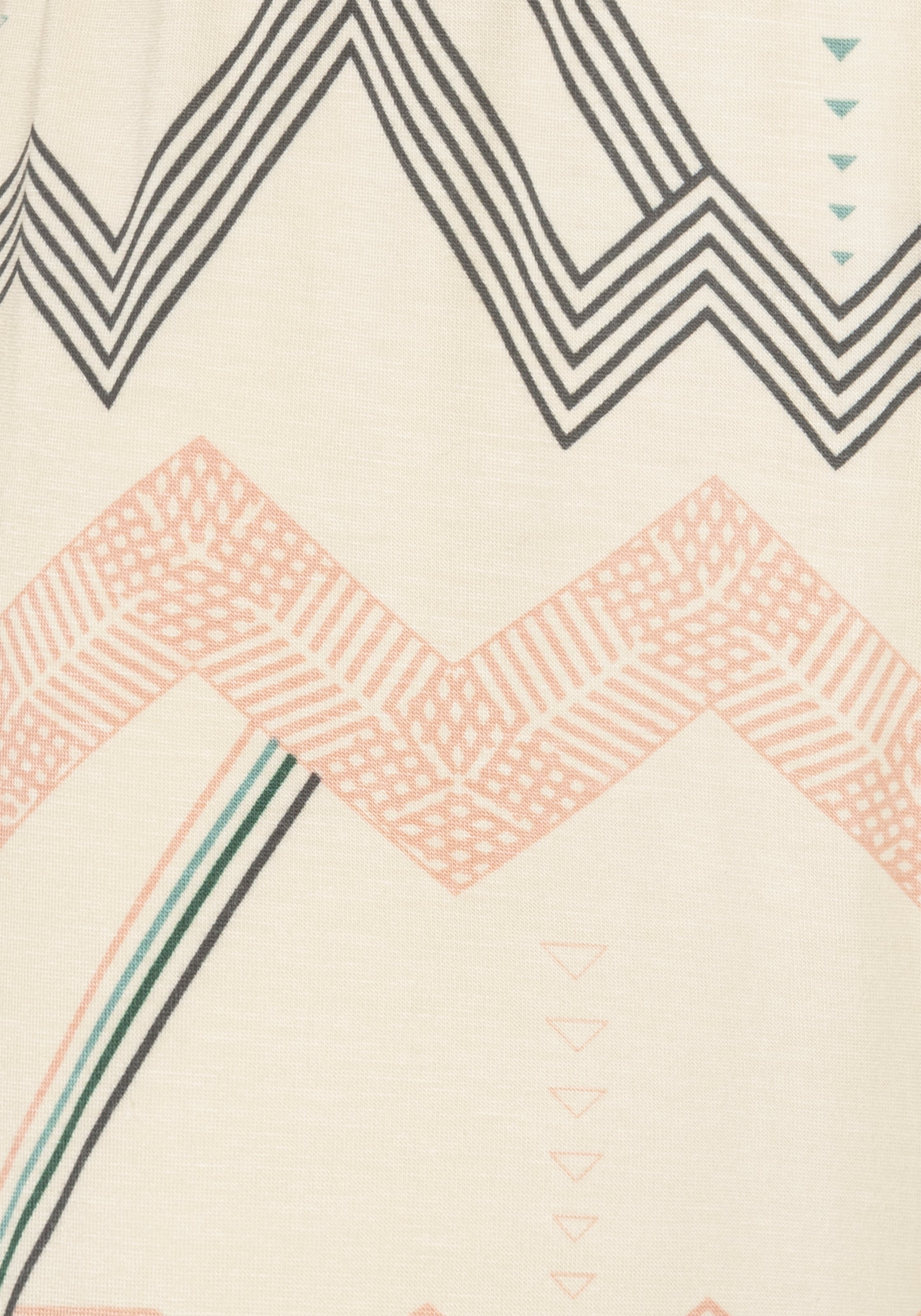 LASCANA Pyjamashorts, mit grafischem Zick-Zack Muster