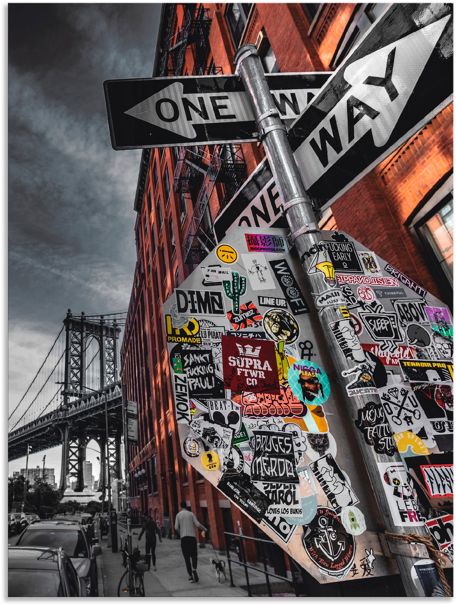 Wandbild »New York Street Fotografie«, Amerika, (1 St.), als Alubild, Outdoorbild,...
