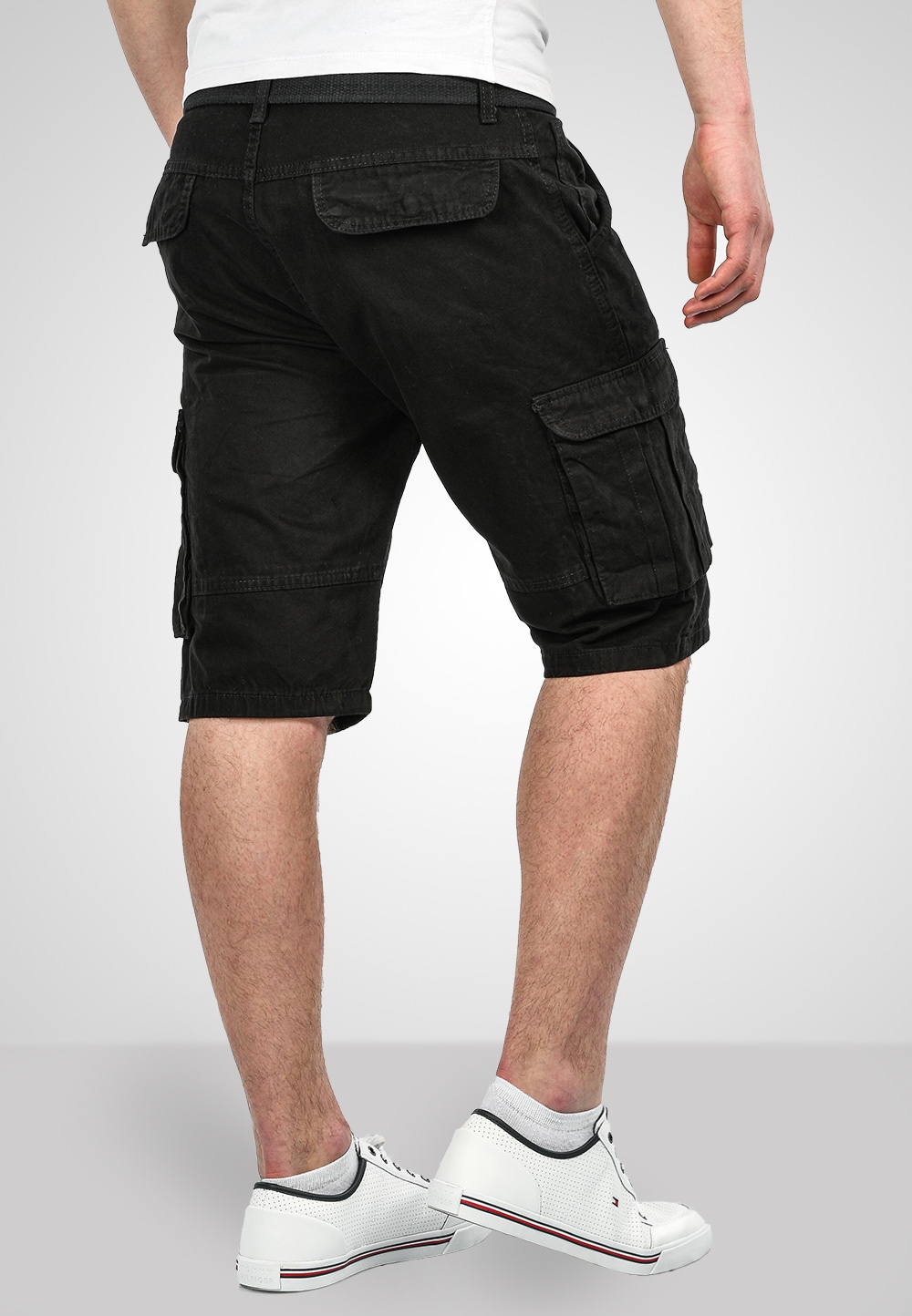 Alessandro Salvarini Cargoshorts »A. Salvarini Herren Designer Cargo Shorts Cargoshorts kurze Hose Gürtel AS037«