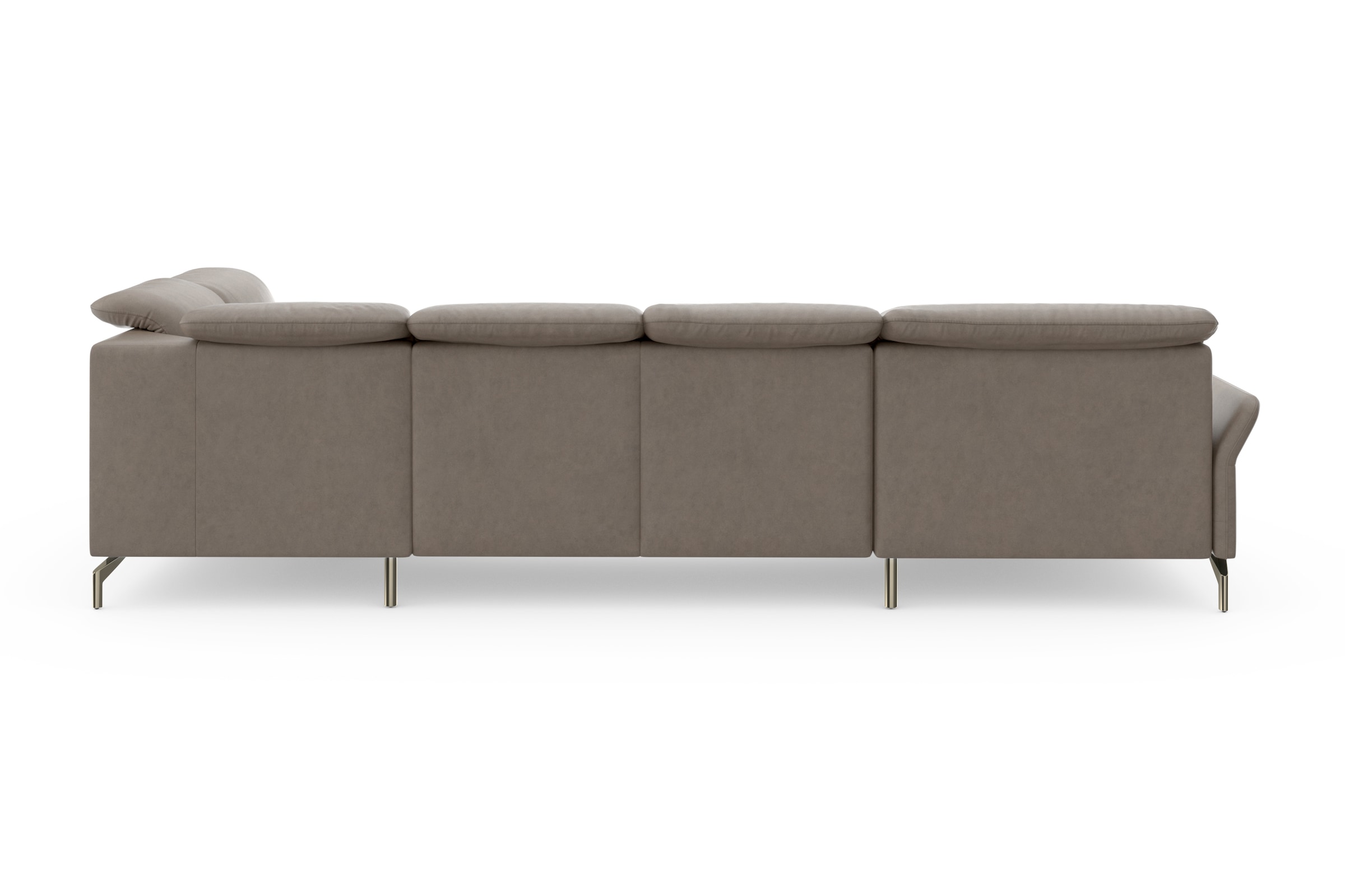 sit&more Wohnlandschaft »Fashion U-Form«, wahlweise mit Kopfteilverstellung, Vorziehsitz, motorisch, Nickelfüße