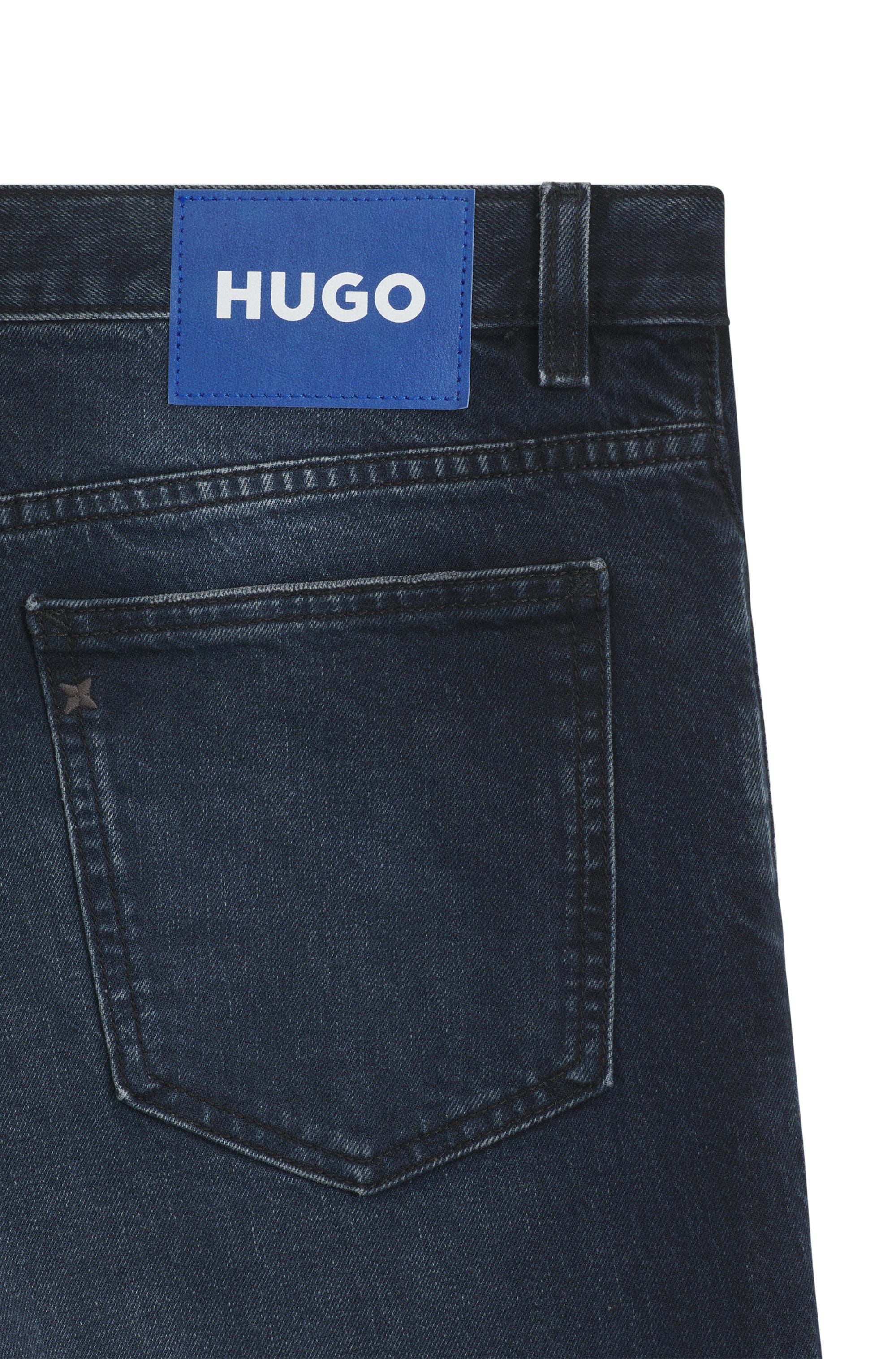 HUGO Blue Slim-fit-Jeans »Ash«, mit Stone-washed-Finish
