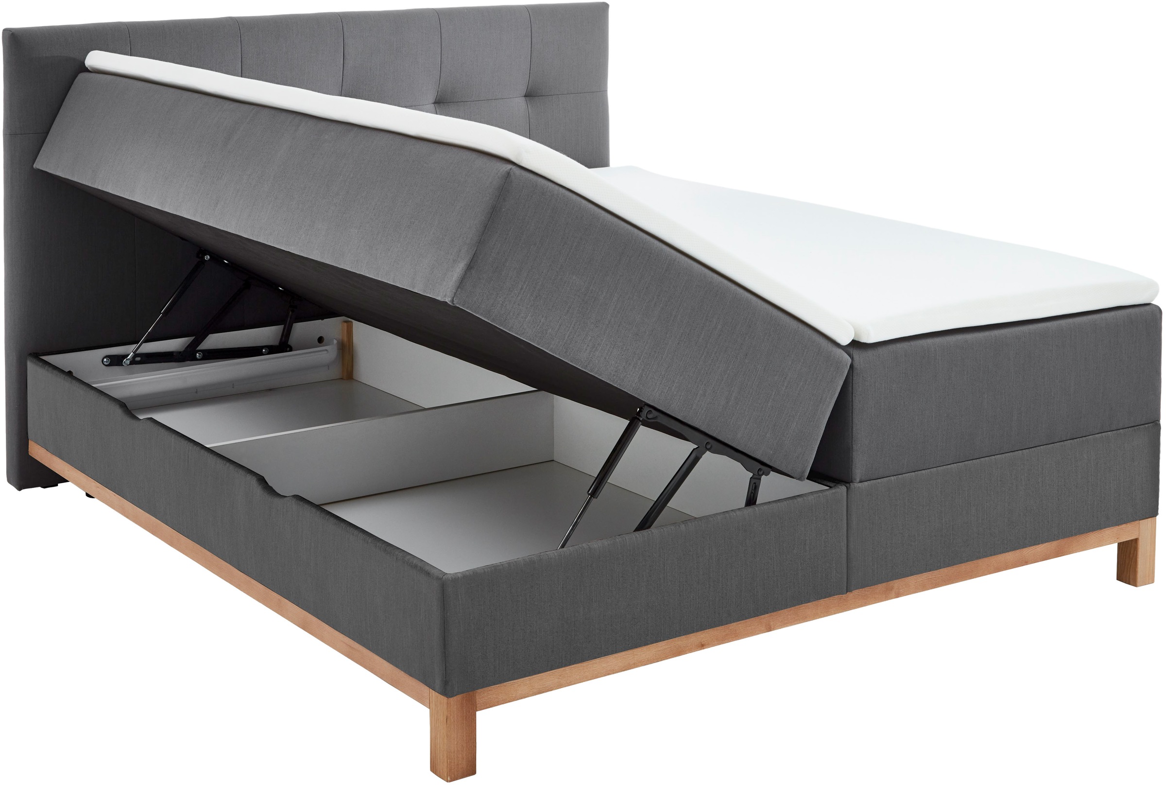 meise.möbel Boxspringbett »Catania«, mit Bettkasten und Topper