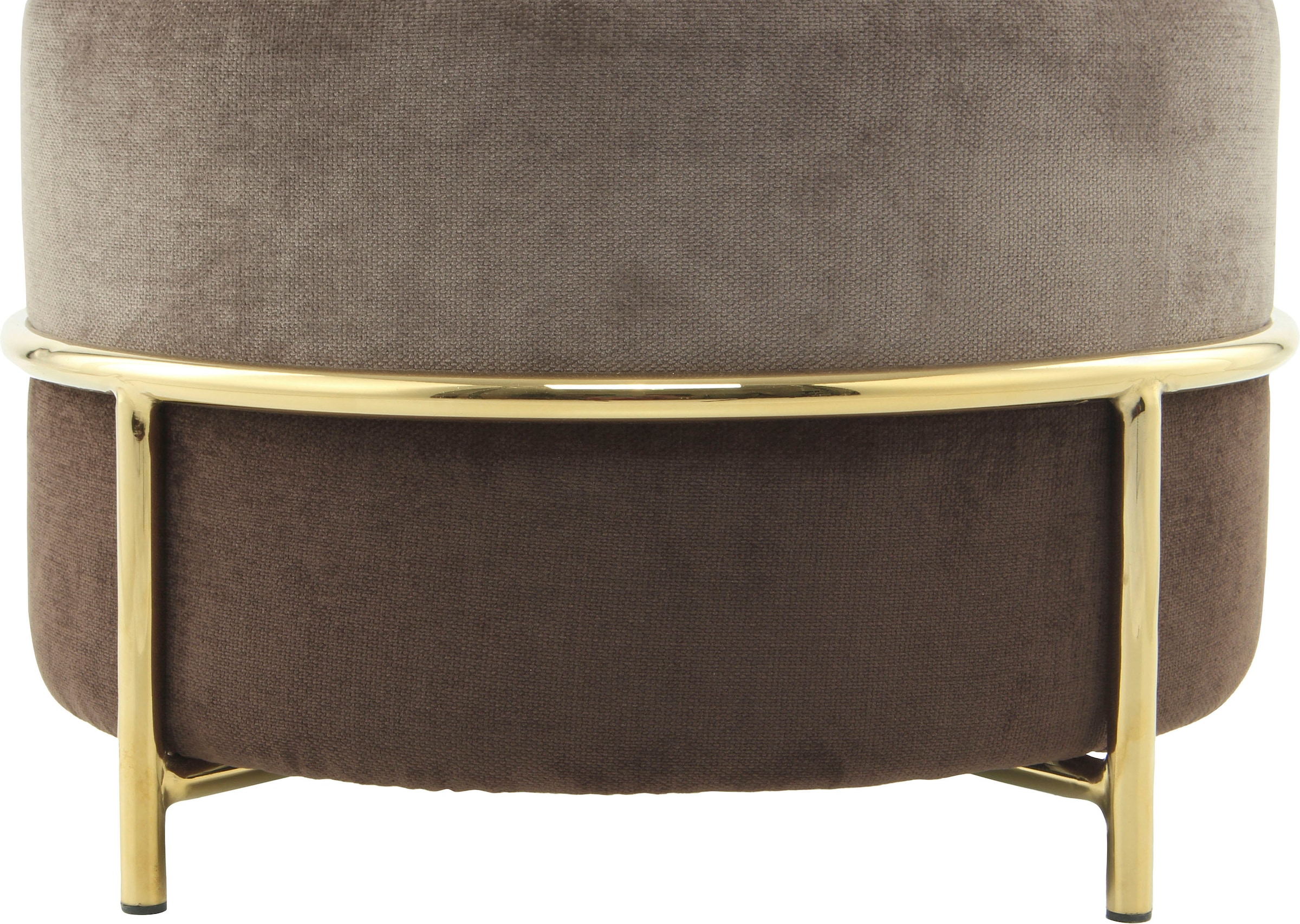 Kayoom Sitzhocker »Hocker Matilda 225, Komfortable runde Form, Gemütlicher Design-Hocker«, (1 St.), samtweich, elegant, gepolstert, große Sitzfläche