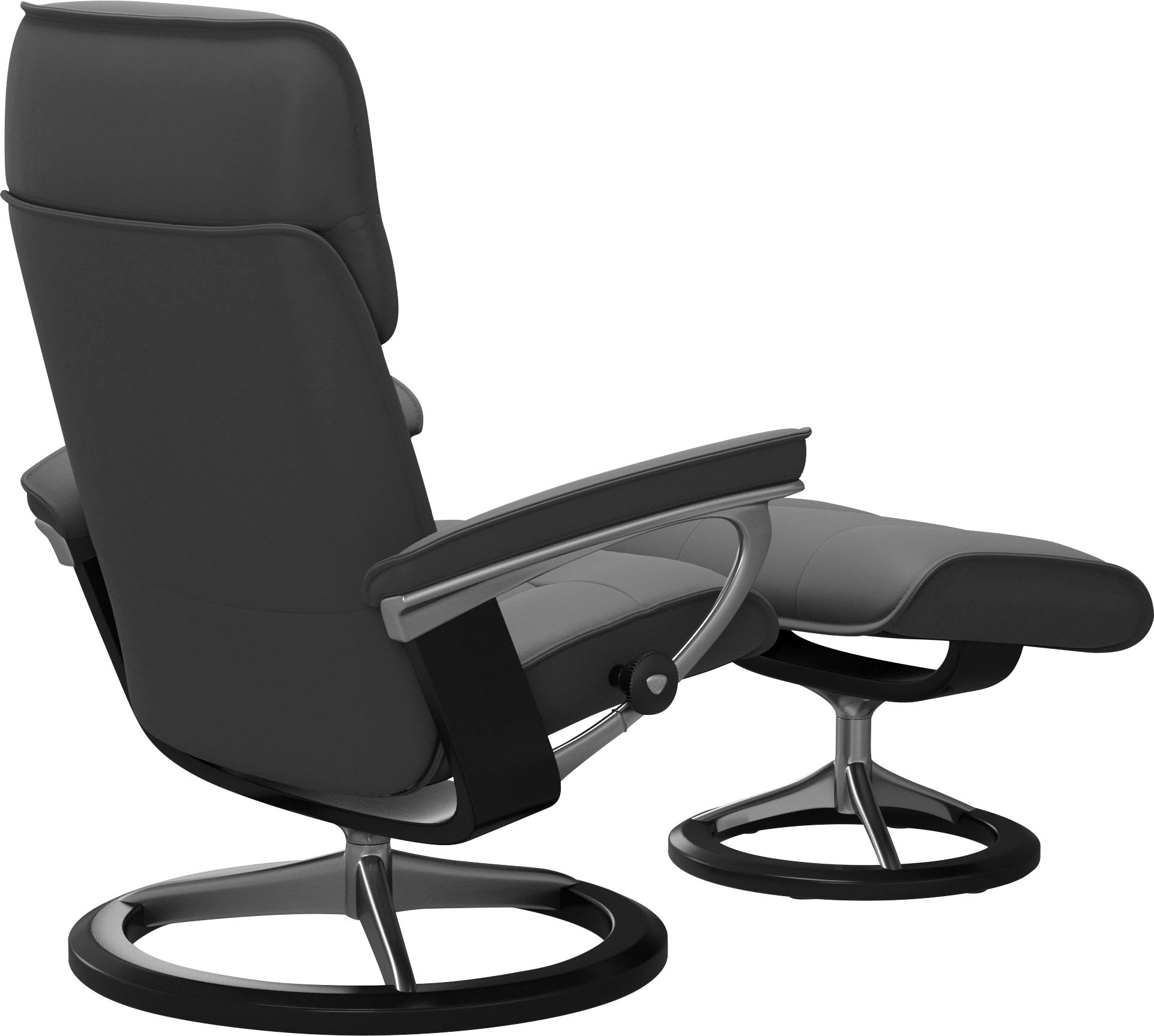 Stressless® Relaxsessel »Admiral« Set, Relaxsessel inkl. Hocker,  mit Signature Base, Größe M & L, Gestell Schwarz