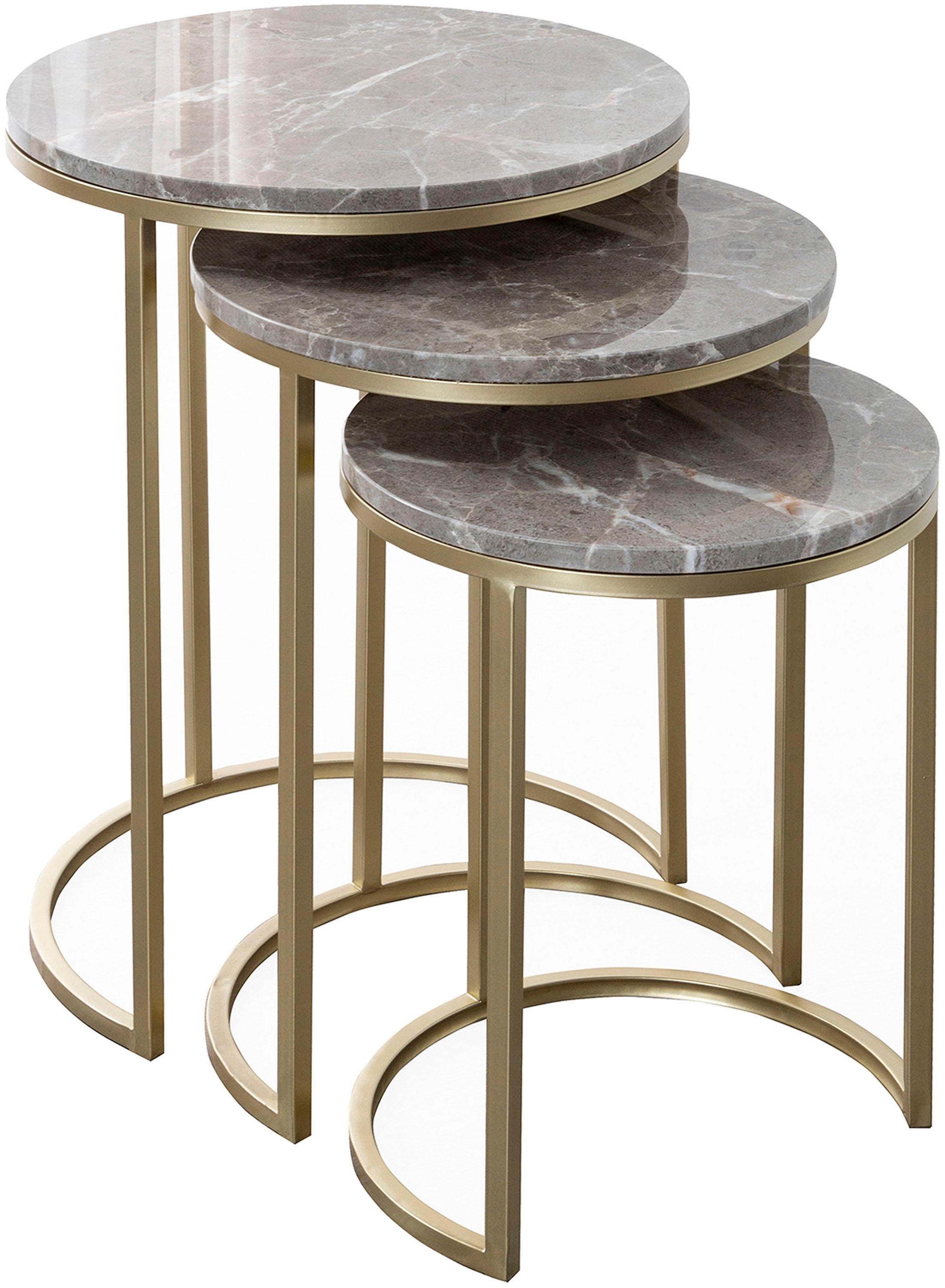 Kayoom Beistelltisch »Tria 125 3er-Set, faszinierend und auflockernd«, (Set, 3 St.), Beistelltisch-Set, zeitloses Design, hochwertige Verarbeitung