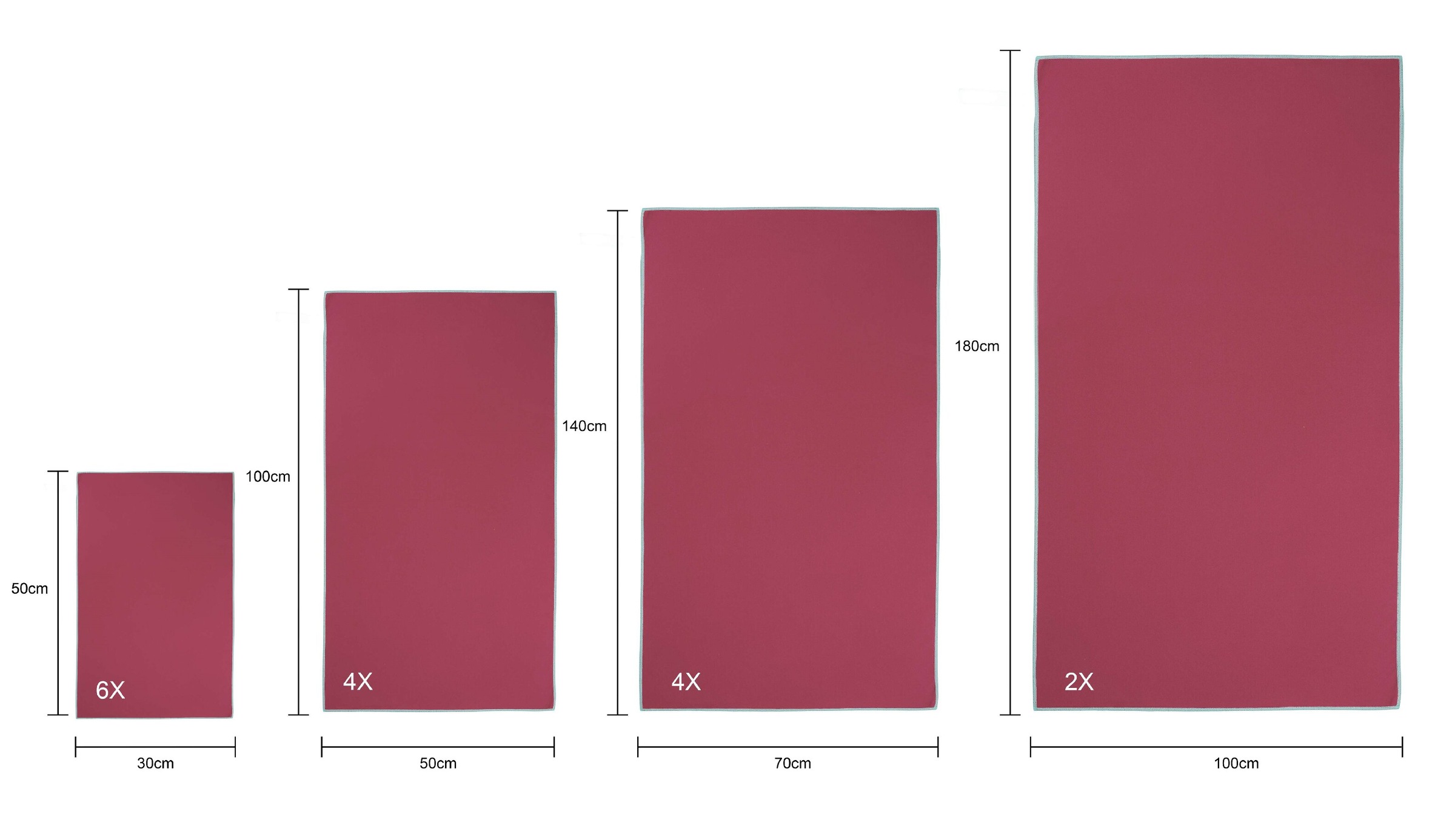 OTTO home Handtücher »Leoa, diverse Größen, Sporthandtuch, Reisehandtuch, Strandtuch« sehr leicht, kompakt, schnelltrocknend, Mikrofaser mit Kontrastnaht
