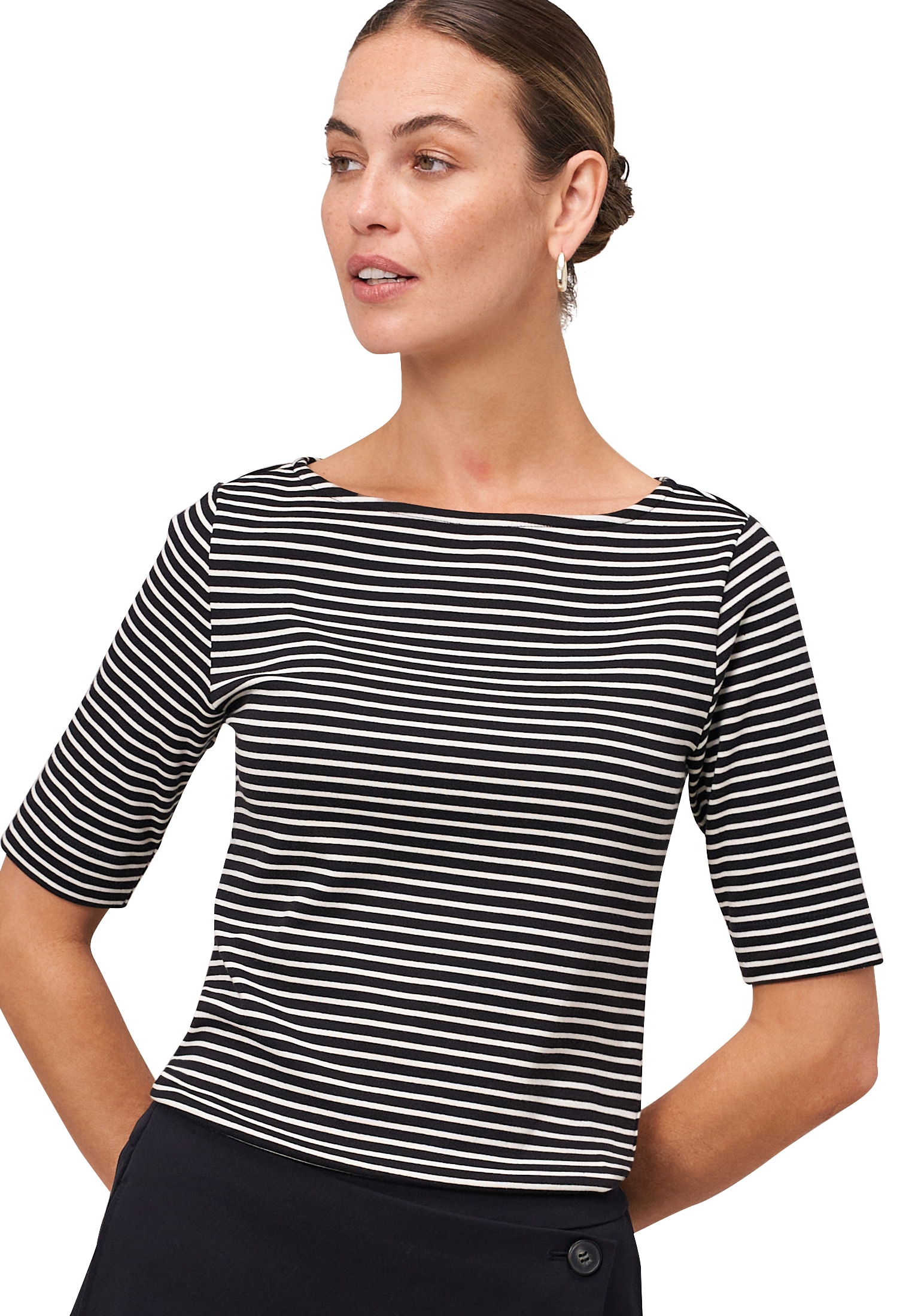 Zero T-Shirt »Ringelshirt mit U-Boot Ausschnitt«