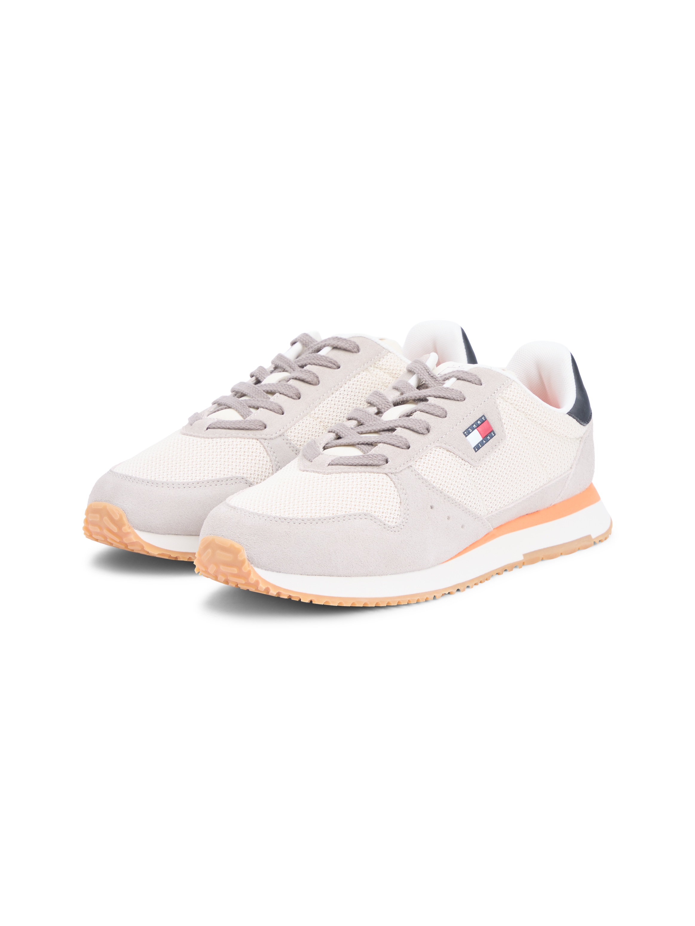 Tommy Jeans Sneaker »TJM EVA RUNNER LEATHER«  Freizeitschuh, Halbschuh, Schnürschuh mit seitlicher Logoflagge