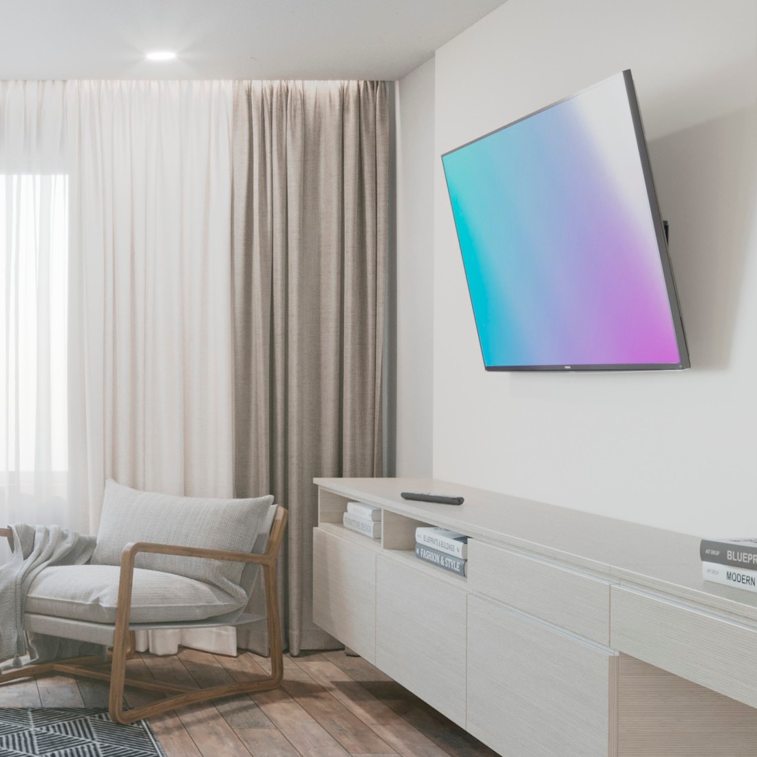 Hama TV-Wandhalterung »Wandhalterung (neigbar, VESA 400x400, 32"- 65")« bis 165 cm Zoll