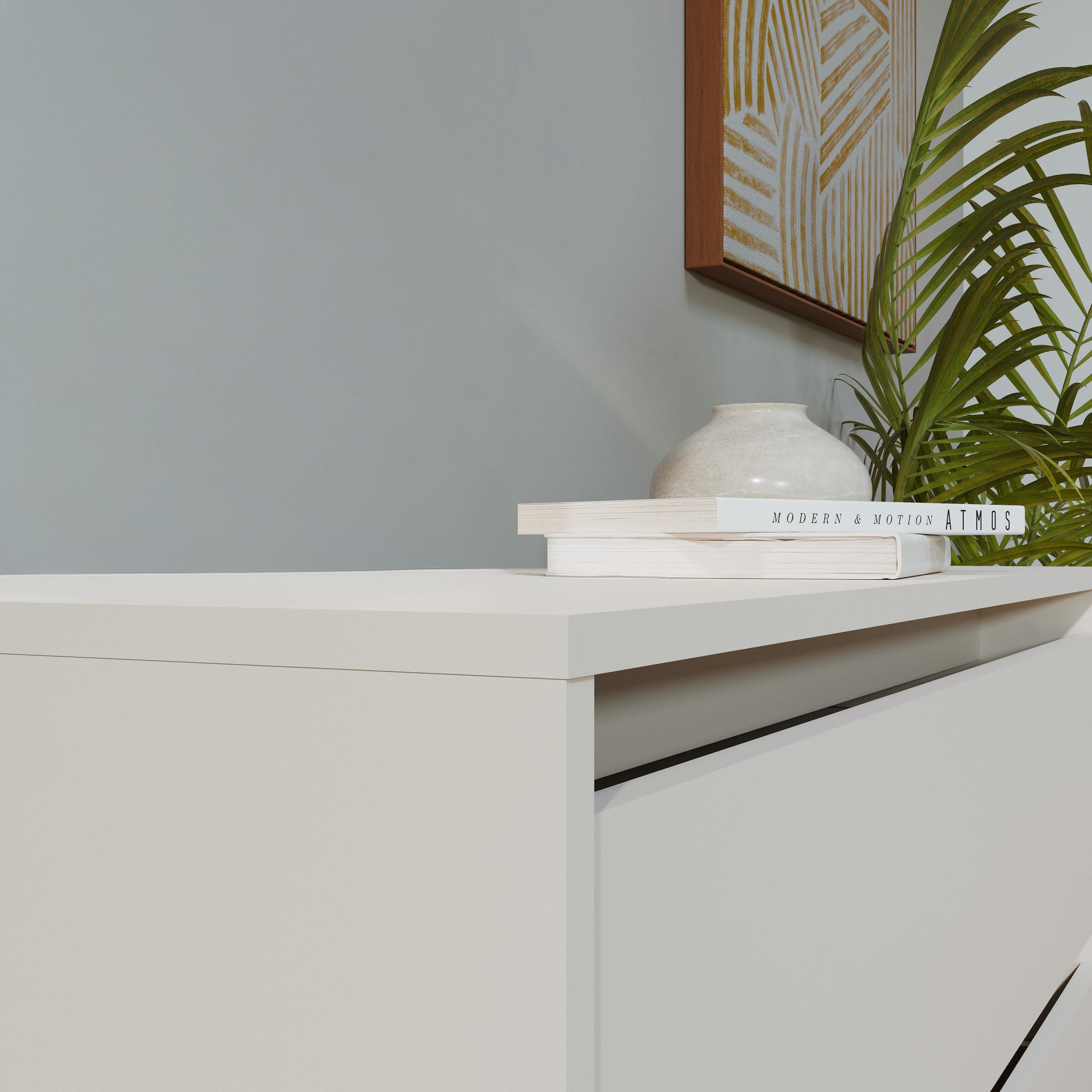 FORTE Kommode »Tahoe Kommode, 3 Schubkästen, grifflos, Stauraum« B/H/T 93,5/86,7/41,4 cm viel Stauraum