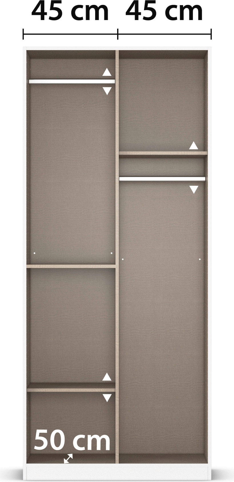 rauch Schlafzimmer-Set »Komplettzimmer Komplettschlafzimmer Schlafzimmer-Set (3-St.) MAIKA«, (Set, 3 tlg.), Schrank 3 Breiten, 2 Höhen, Bett 100 cm, Nachttisch MADE IN GERMANY
