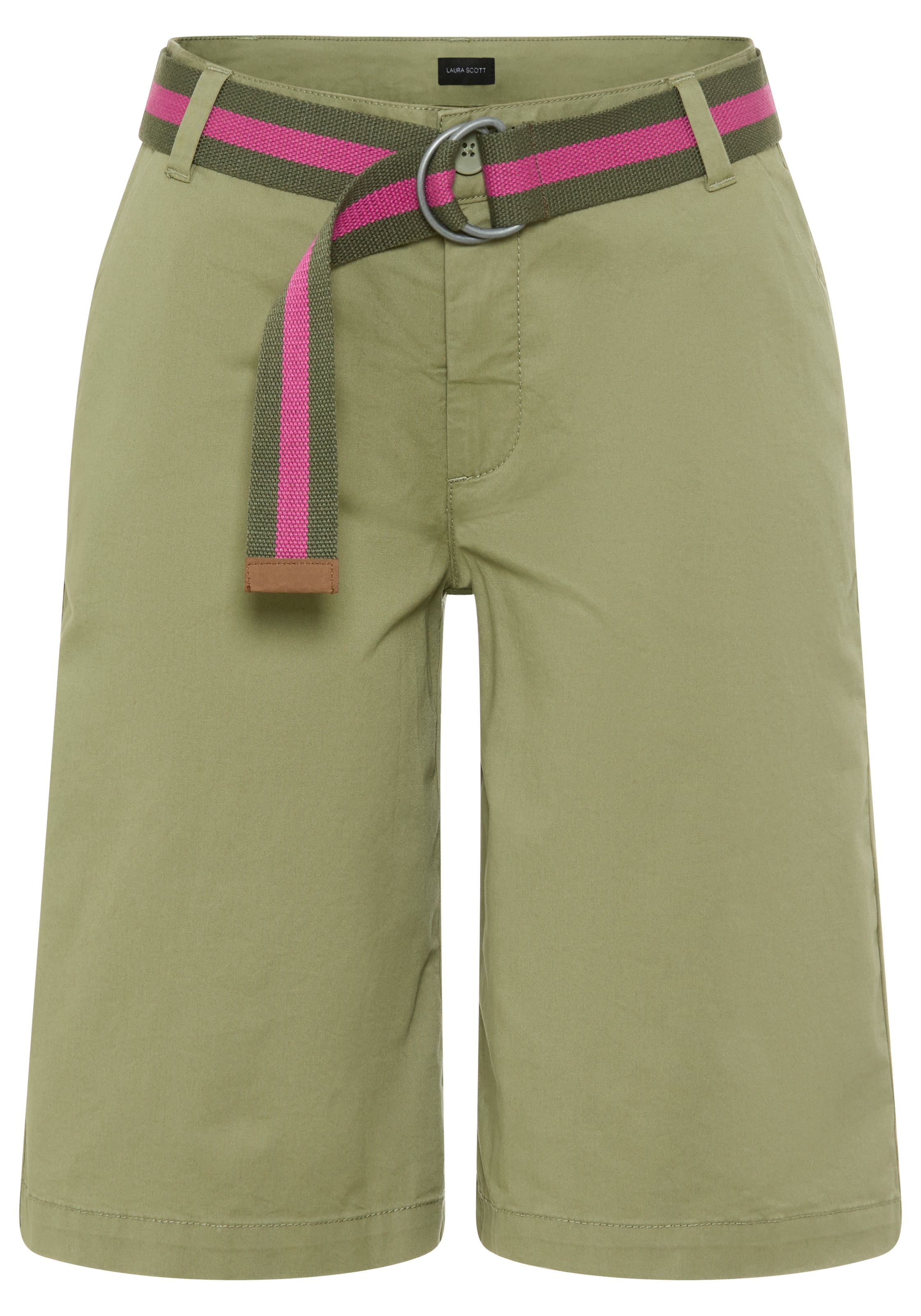Laura Scott Chinoshorts  weite Twill-Hose, mit Eingrifftaschen und Leistentaschen