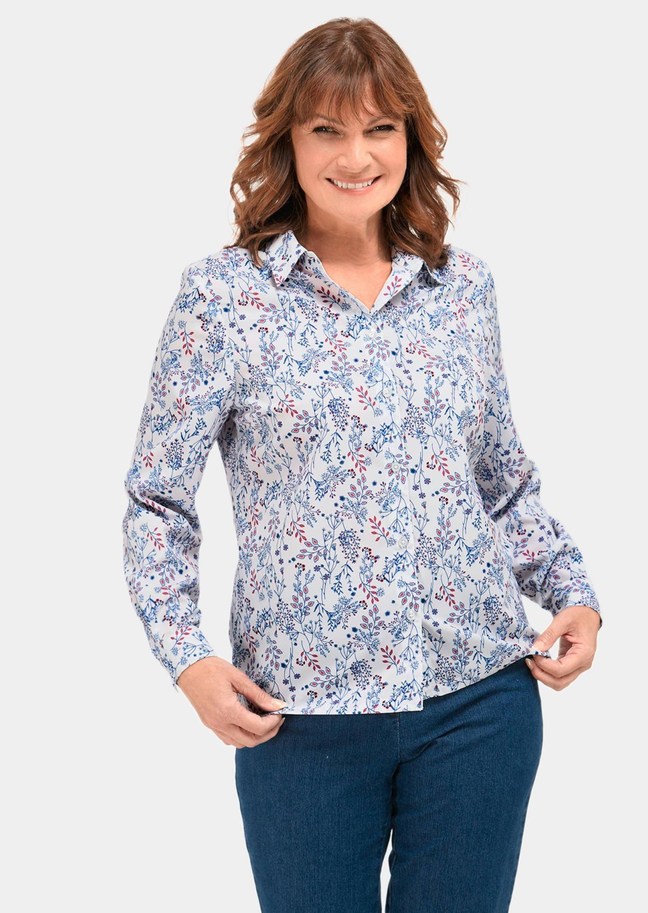 GOLDNER Druckbluse »Druckbluse aus fließendem Material«