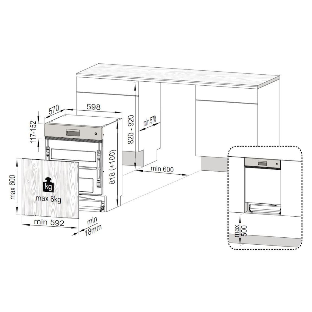 BEKO teilintegrierbarer Geschirrspüler »DSN6634FX2«, DSN6634FX2, 14 Maßgedecke