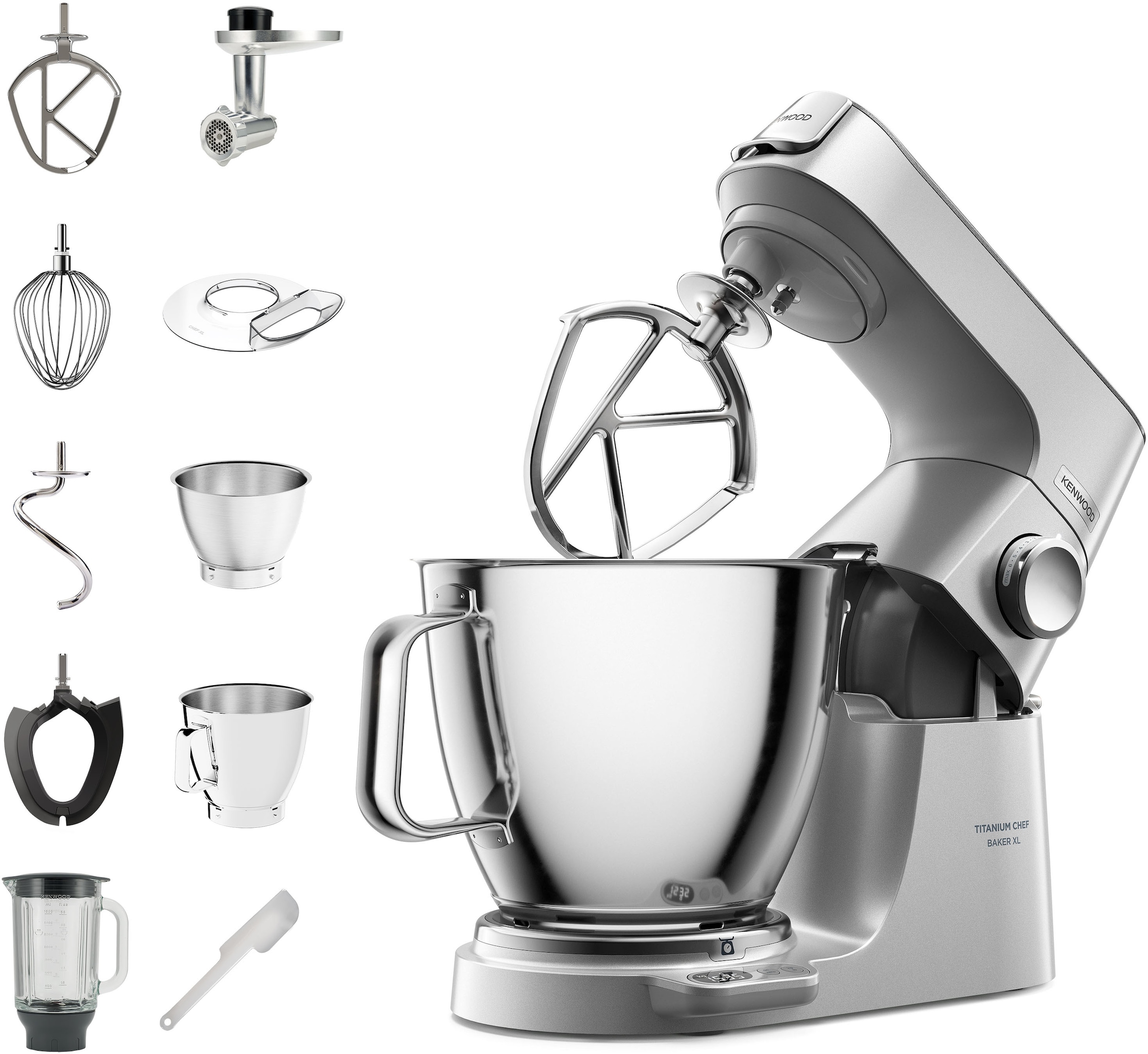 KENWOOD Küchenmaschine »Titanium Chef Baker XL KVL85.224SI i«, inkl. umfangreiches Zubehör,...