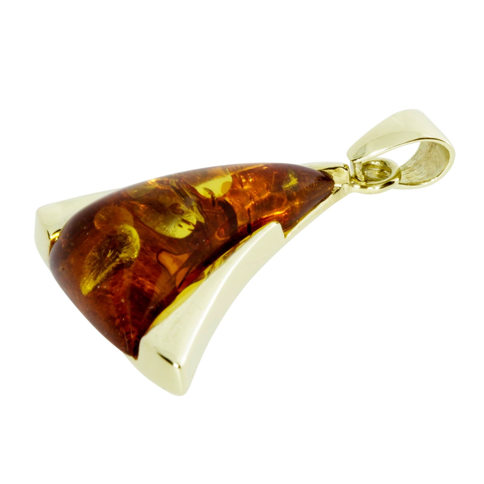 OSTSEE-SCHMUCK Kettenanhänger »- Imke 30 mm - Gold 585/000 - Bernstein«