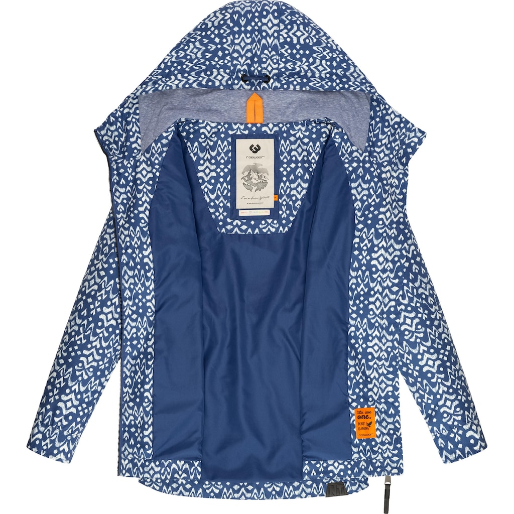 Ragwear Outdoorjacke »Übergangsjacke Zuzka Ikat«, mit Kapuze