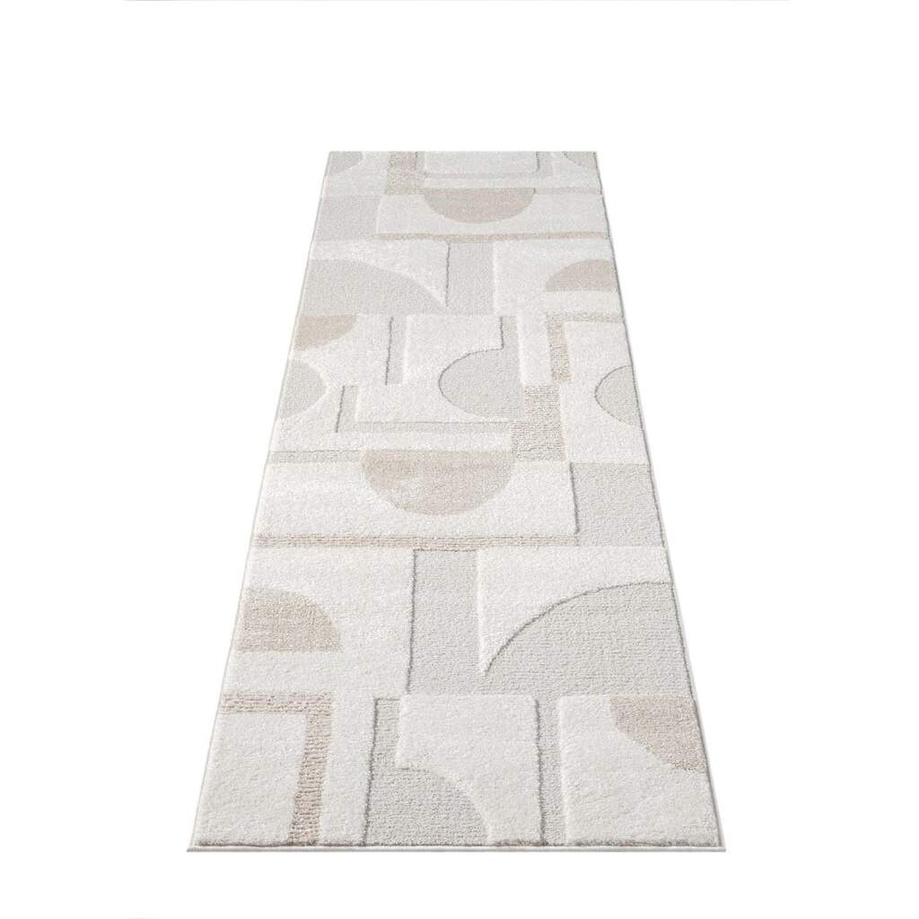 Carpet City Teppich »LOUNGE 9992«, rechteckig, 15 mm Höhe, Kurzflor-Teppich Modern, Hoch-Tief-Struktur, Wohnzimmer, Schlafzimmer