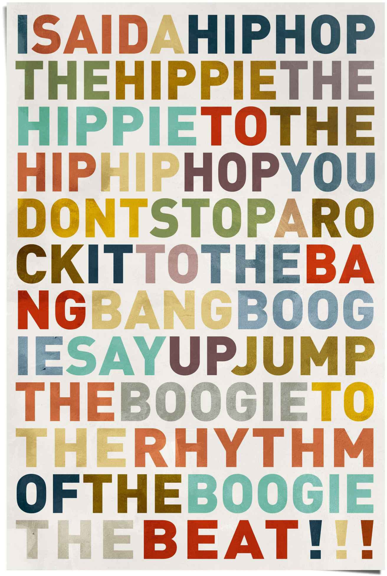 Poster »Poster I said a HipHop Farbig - Hip-Hop - Songtext - Musik«, Musiker, (1 St.)