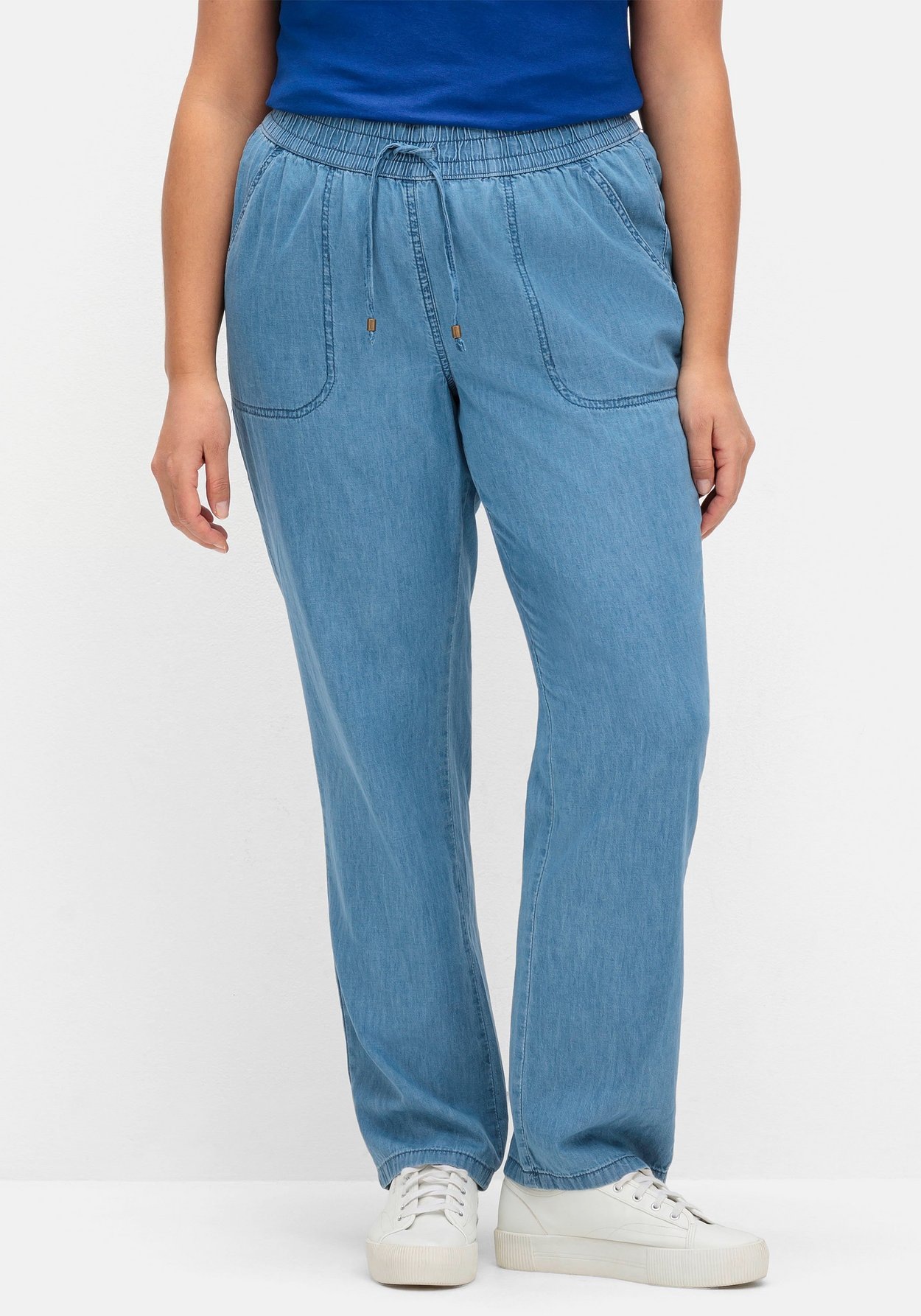 Sheego Schlupfjeans »Jeans mit gesmoktem Rundum-Dehnbund«