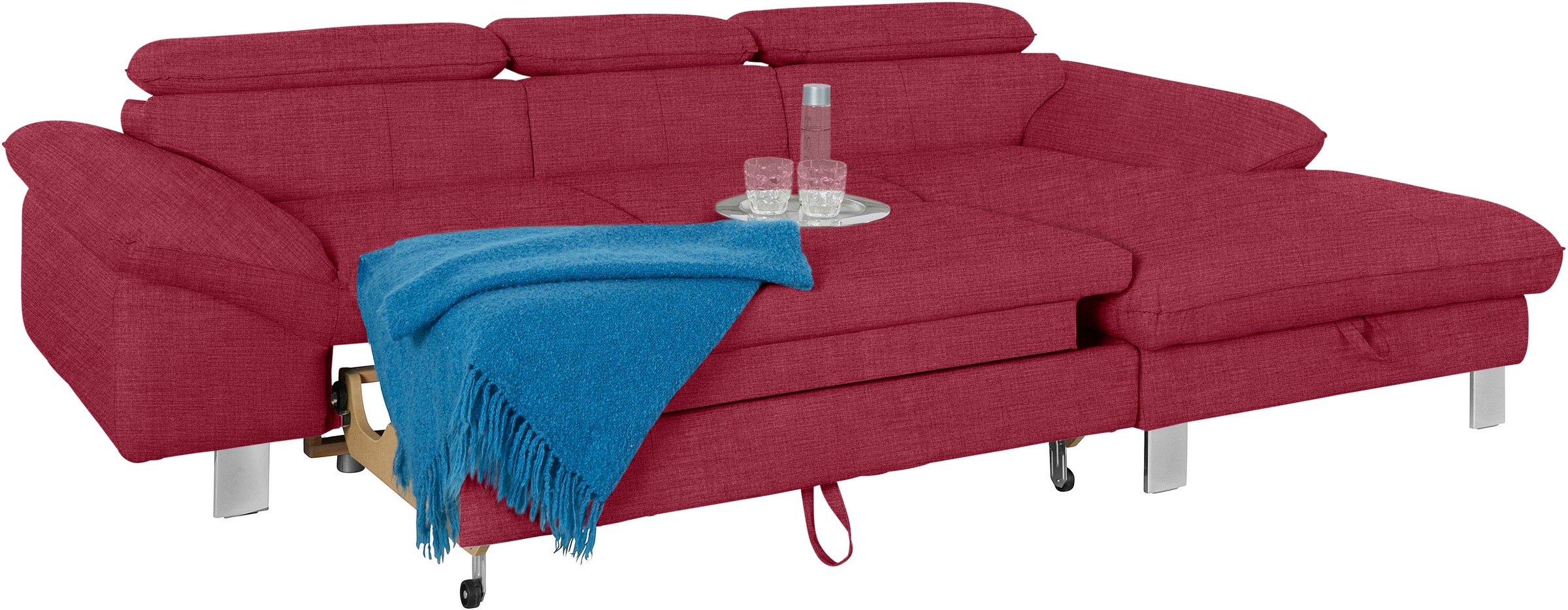 COTTA Ecksofa Driver, mit Kopfteilverstellung, wahlweise mit Bettfunktion