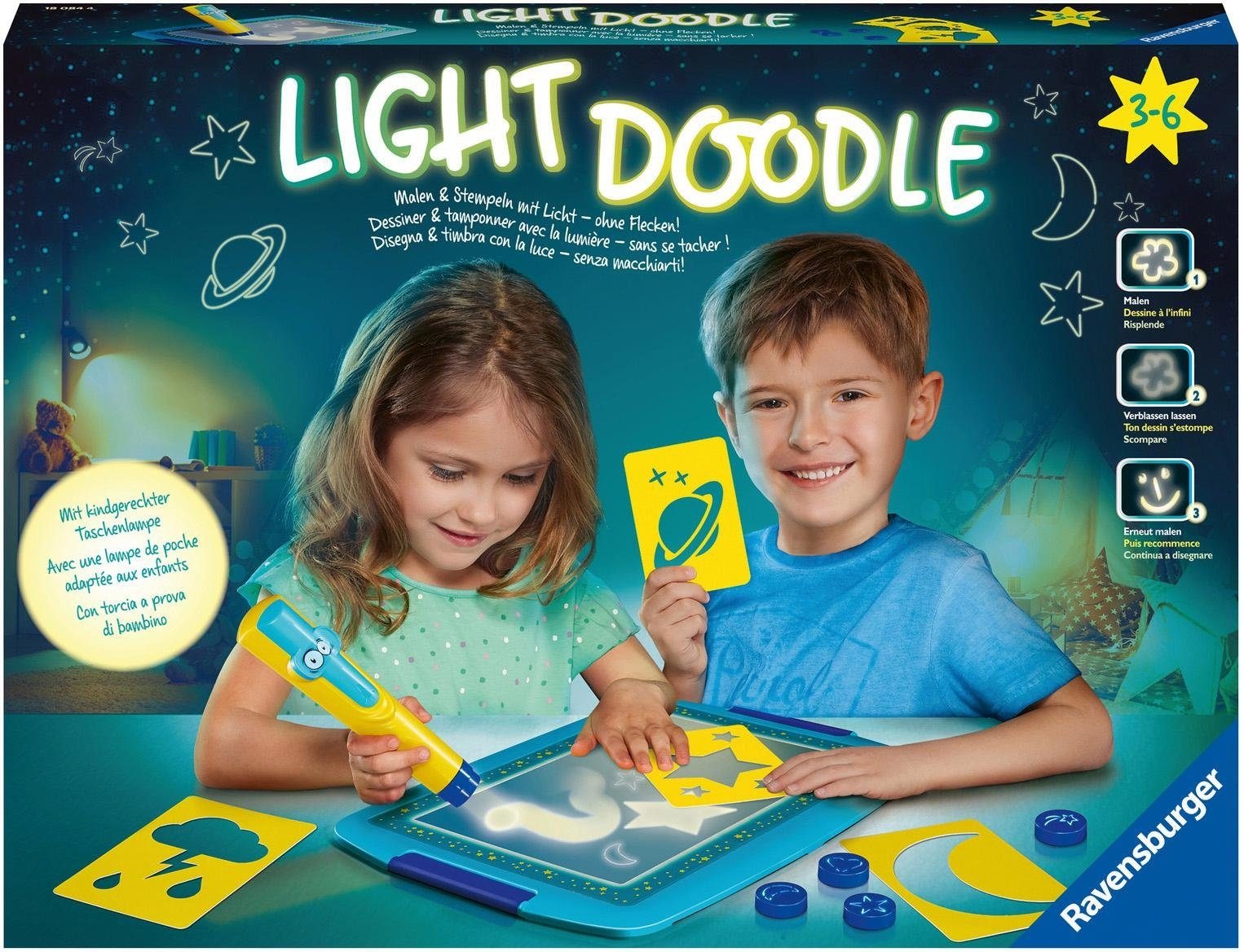 Ravensburger Kreativset »Light Doodle Moon & Stars«, Made in Europe