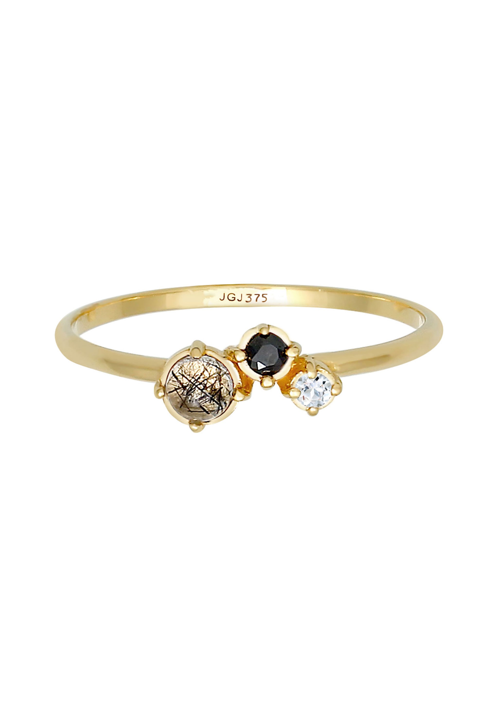 Elli DIAMONDS Diamantring »Ring Diamant (0.03 ct.) Topas Turmalin 375er Gelbgold«