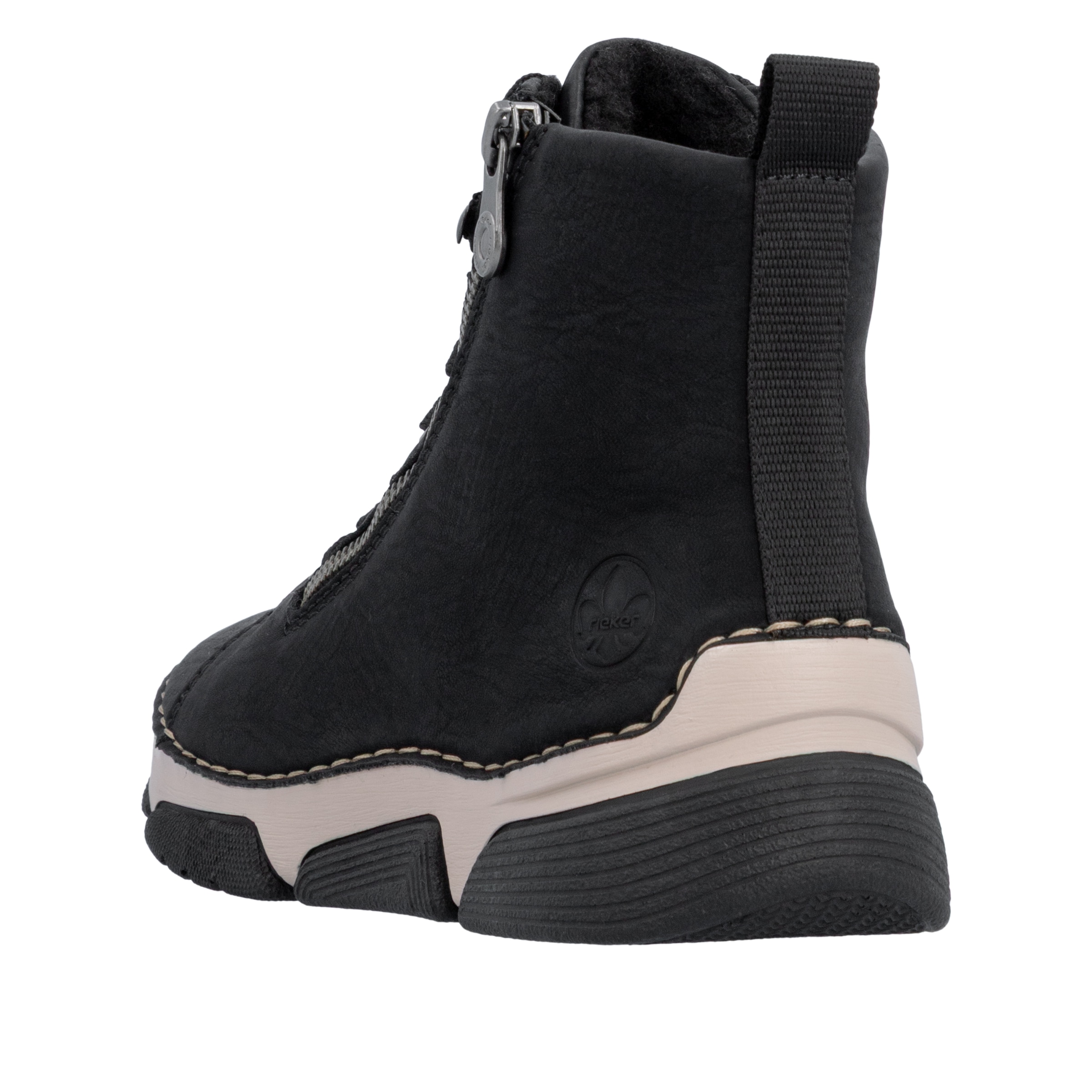 Rieker Sneaker  Freizeitschuh, Halbschuh, Schnürschuh mit Kontraststeppung