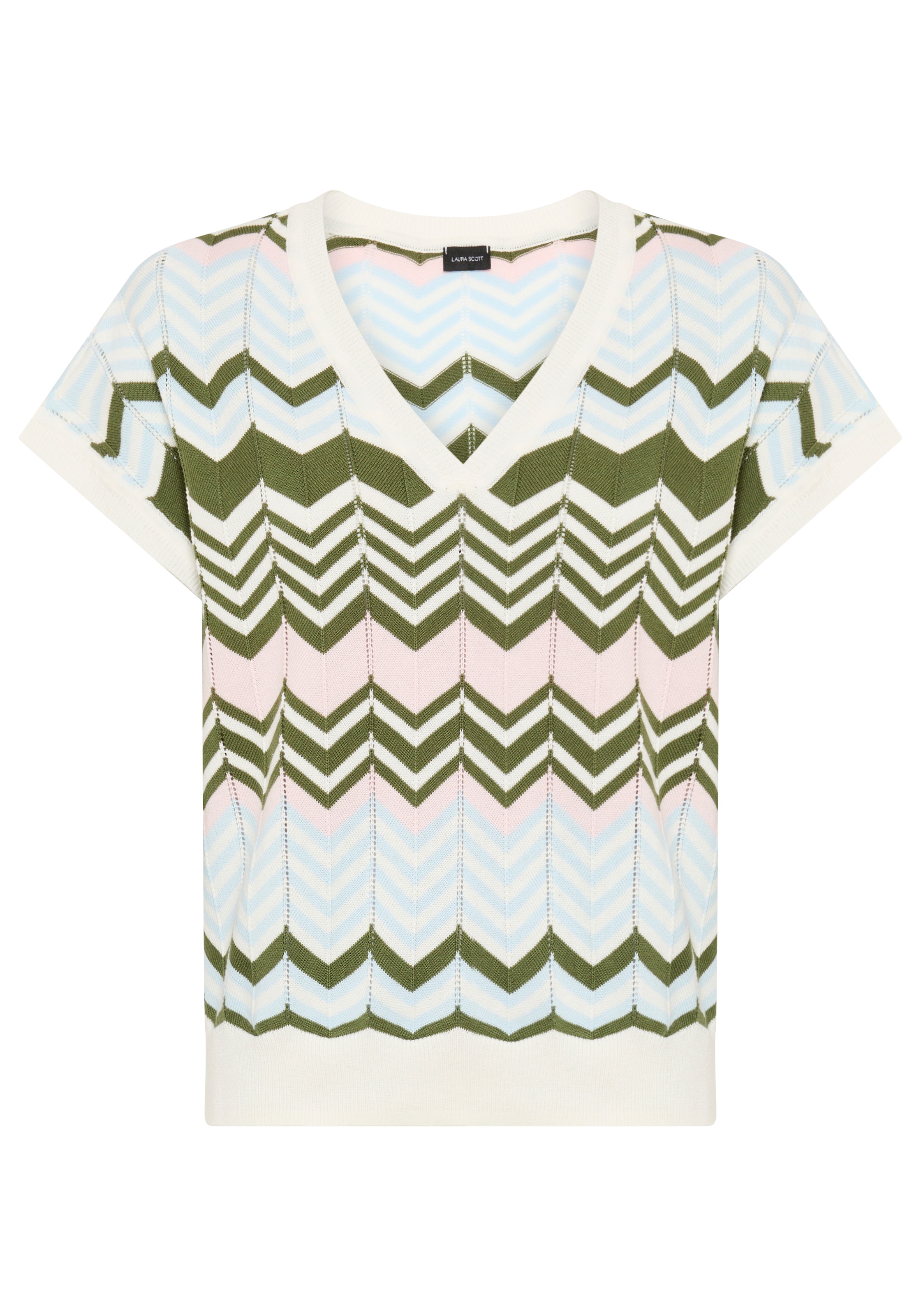 Laura Scott Strickpullover leichter Übergangspullover mit modernem Desgin und lässigem Schnitt