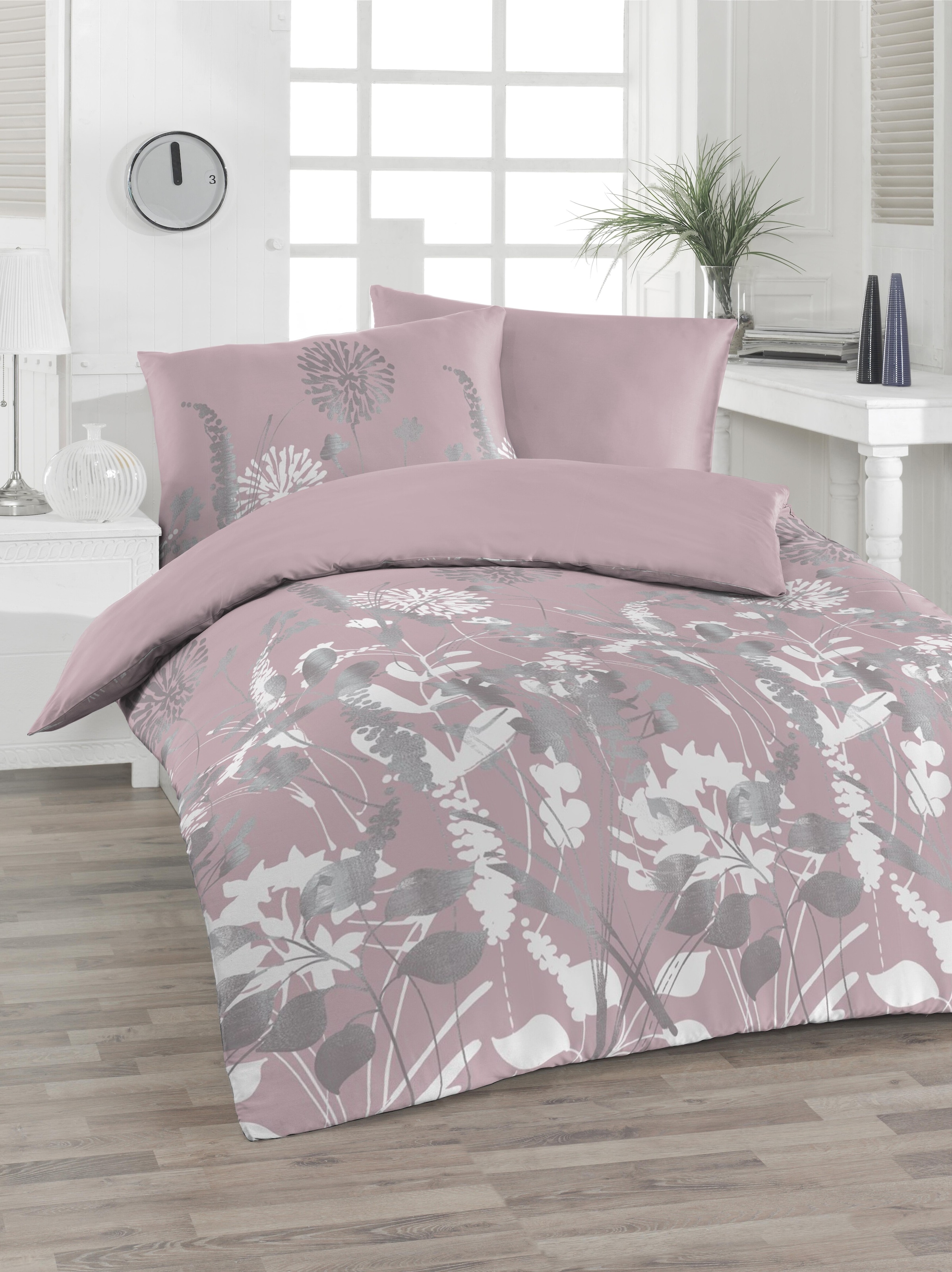Florella Wendebettwäsche »Inas rosé, Baumwoll-Soft-Renforcé«, (2 tlg.) kaufen