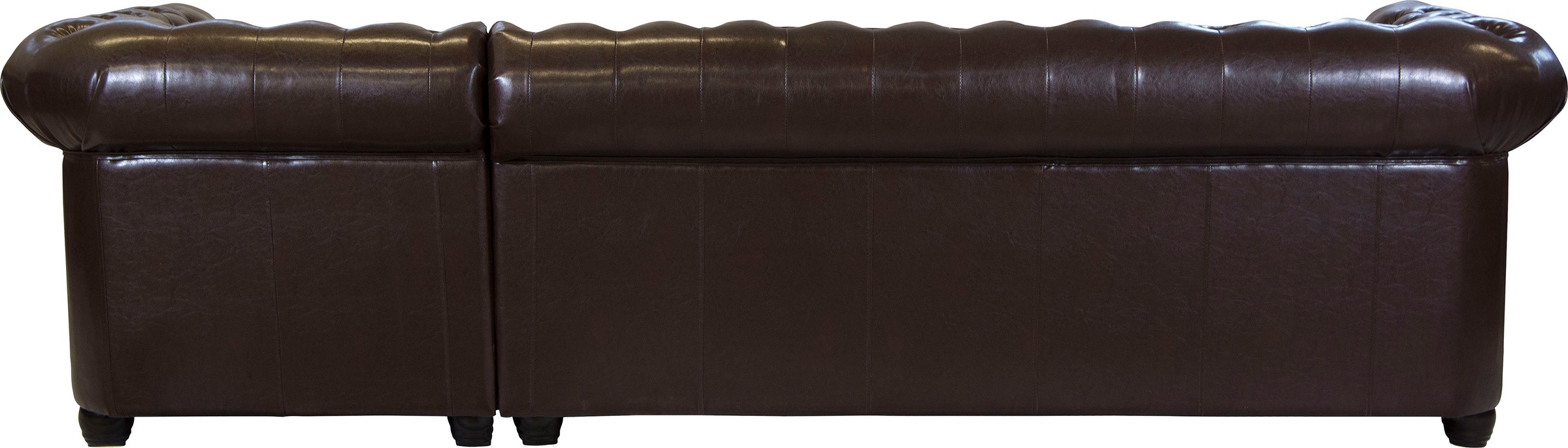 Home affaire Chesterfield-Sofa »Rysum L-Form« Chesterfield-Optik mit Ottomanen-Abschluß