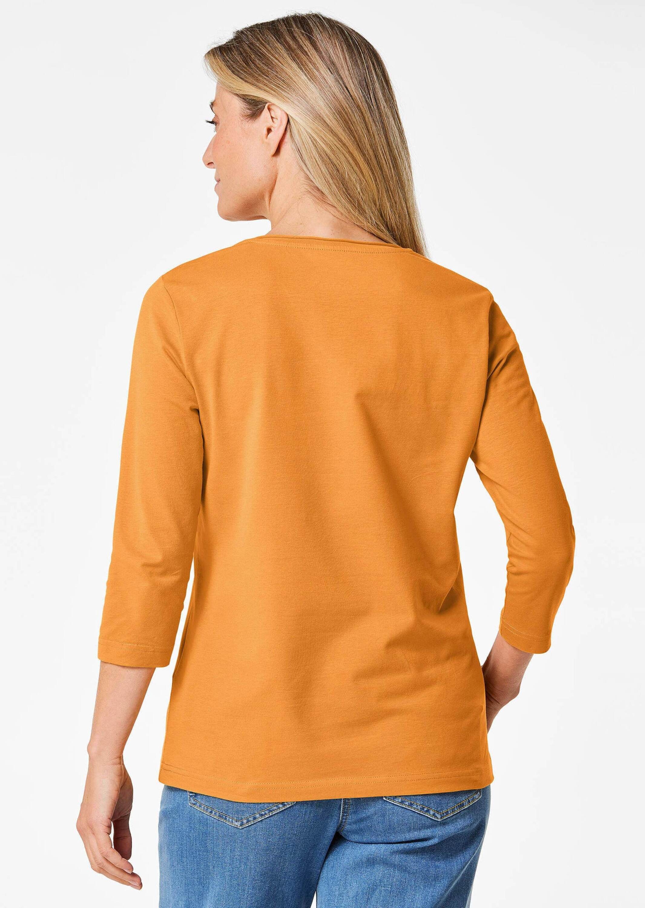 GOLDNER 3/4-Arm-Shirt »Shirt mit V-Ausschnitt«